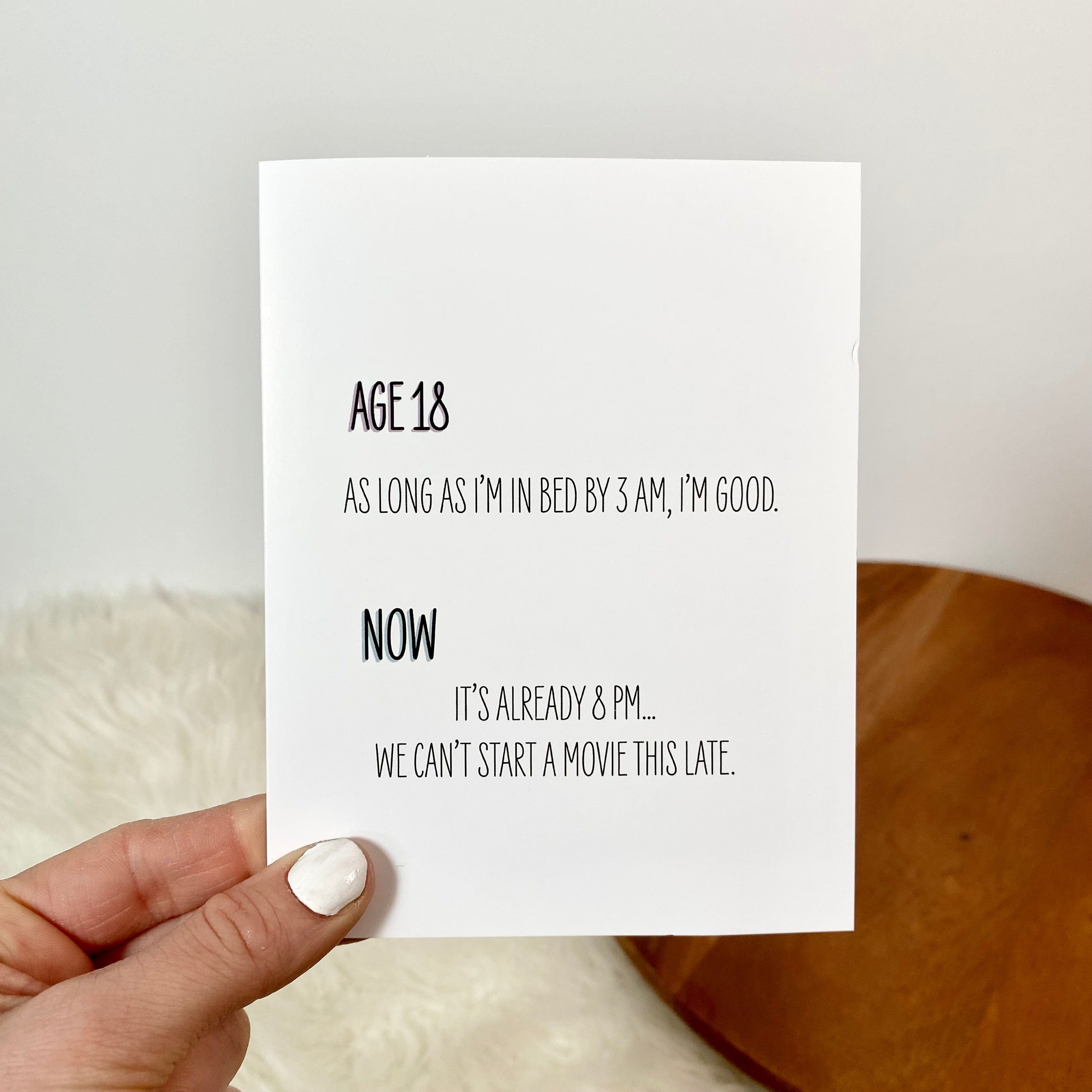  Age 18 vs Now, Funny Birthday Card、mySite、ghnorth