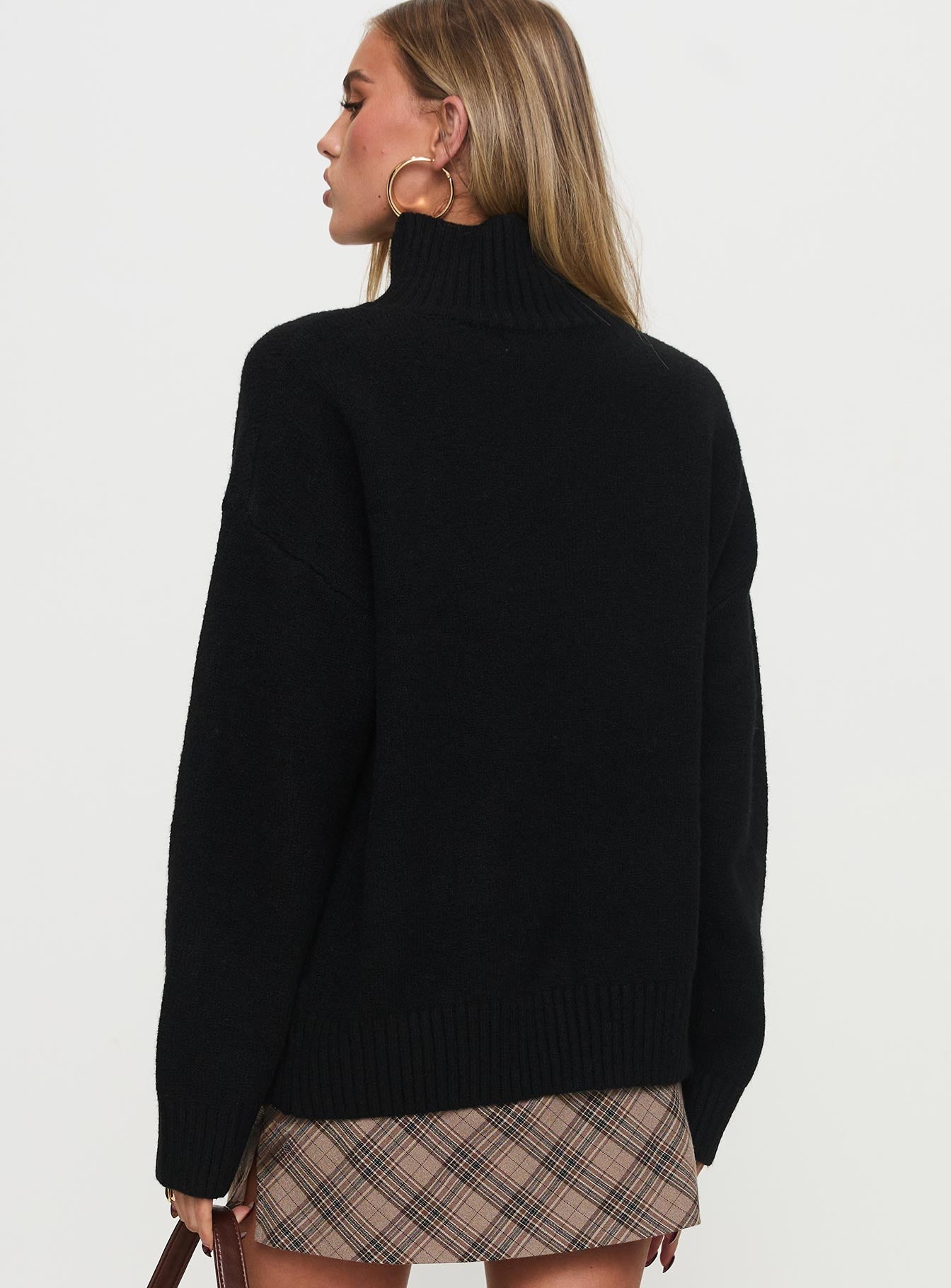 Shes So Sweet Bow Knit Sweater Black、mySite、solidvoid