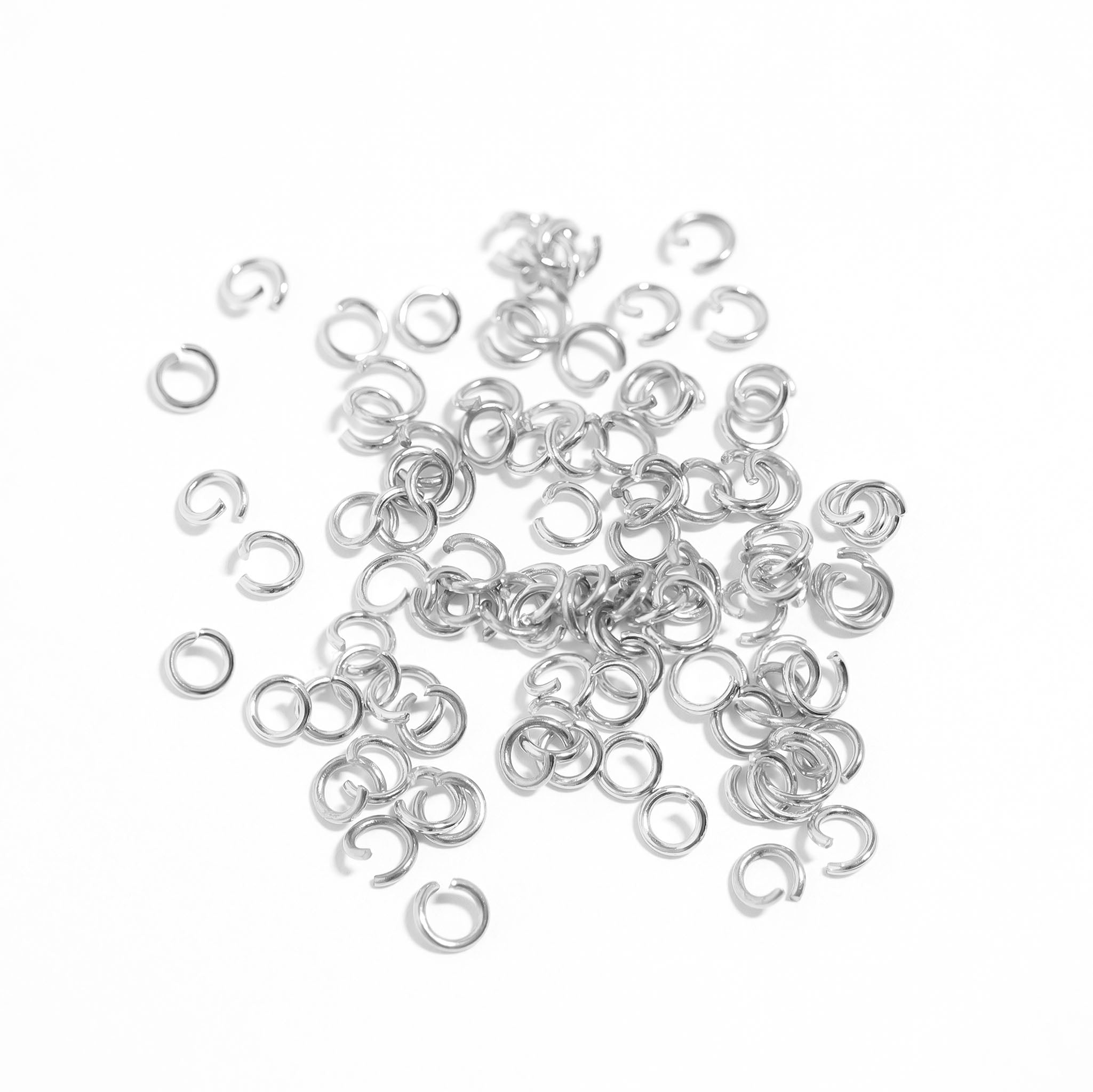 100 Pack Stainless Steel Saw Cut Jump Rings / ENC0003、mySite、dreamappss
