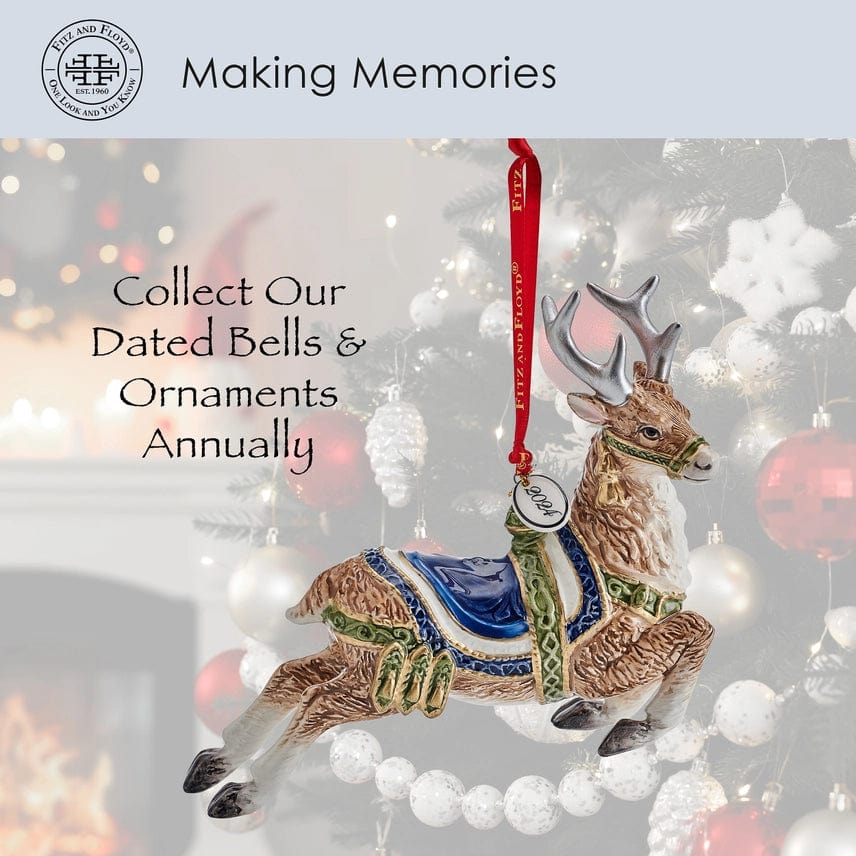 Blue or Red Telluride Collectible Deer Ornaments 2024 by Fitz & Floyd、mySite、g9winljtr