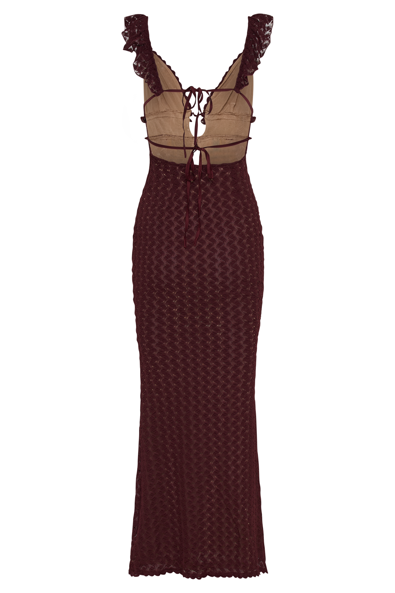 Ezra Lace Maxi Dress - Plum、mySite、solidvoid