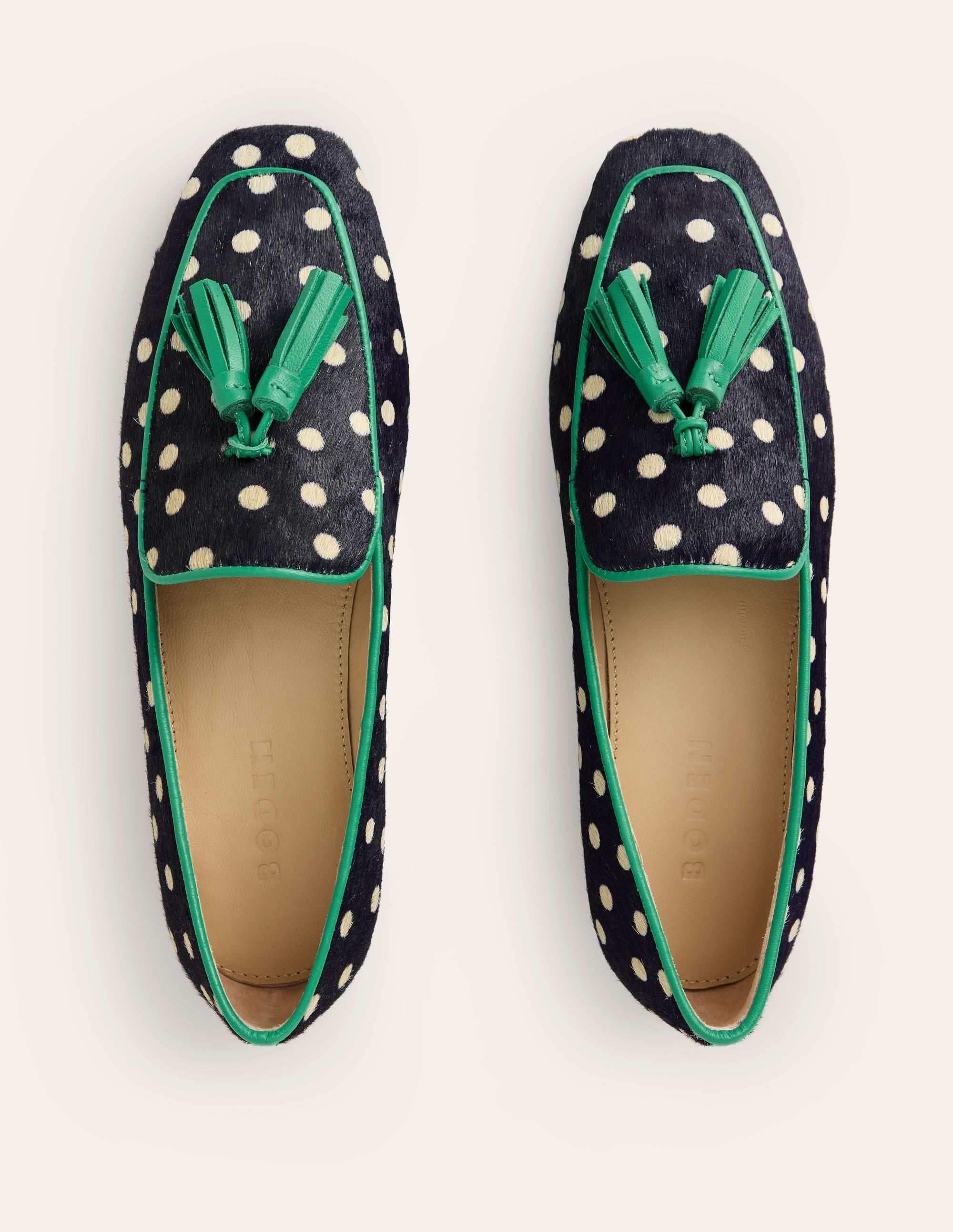  Soft Slipper Flats-Navy, Ecru Spot、mySite、ashleygrahame