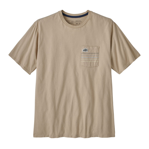 Men's Line Logo Ridge Stripe Organic Pocket T-Shirt - Sale、mySite、i-lightchina