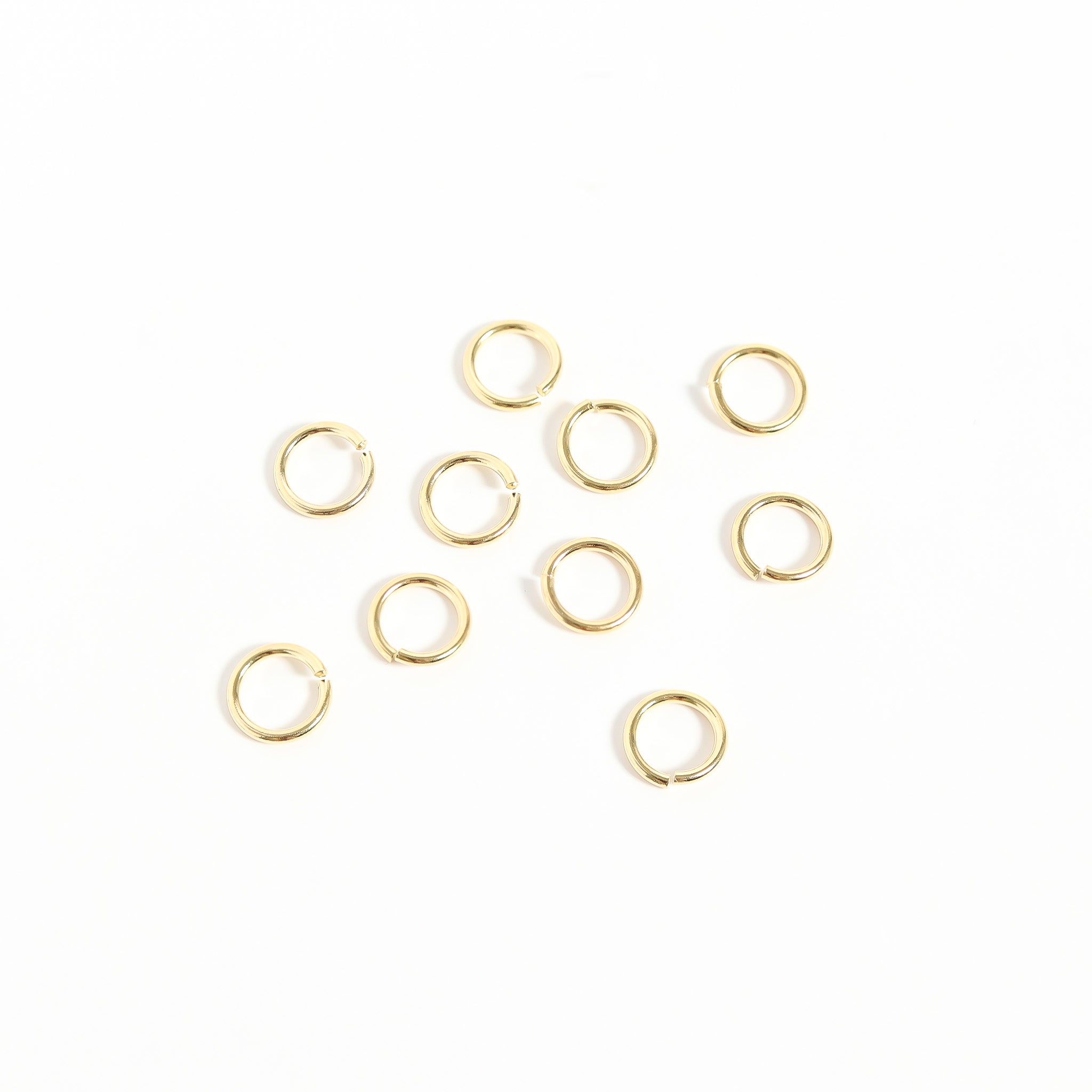 10 Pack 14K Gold Plated Open Jump Rings / ENC0022、mySite、dreamappss