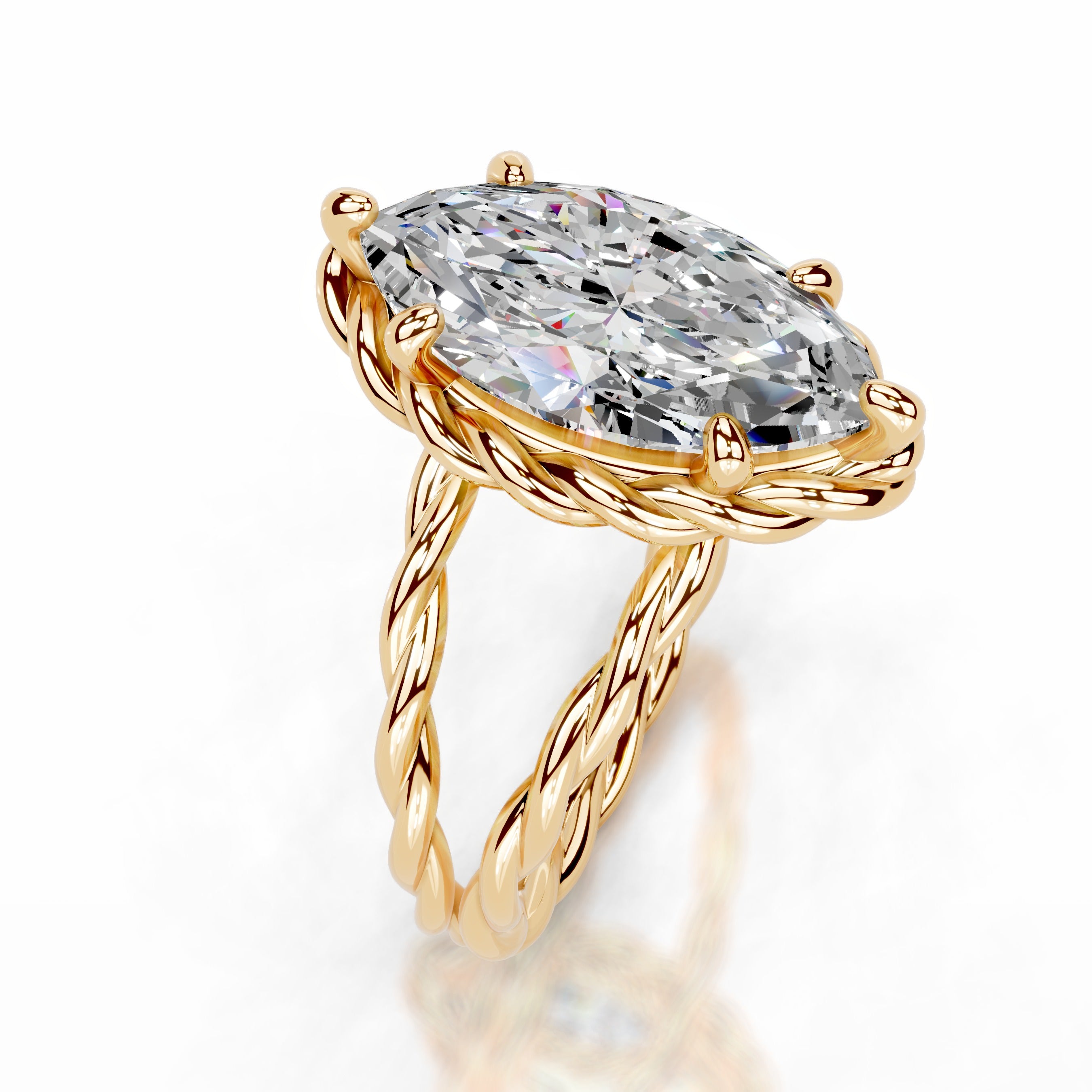 Yul Moissanite Ring - 18K Yellow Gold、mySite、hinf8tx79