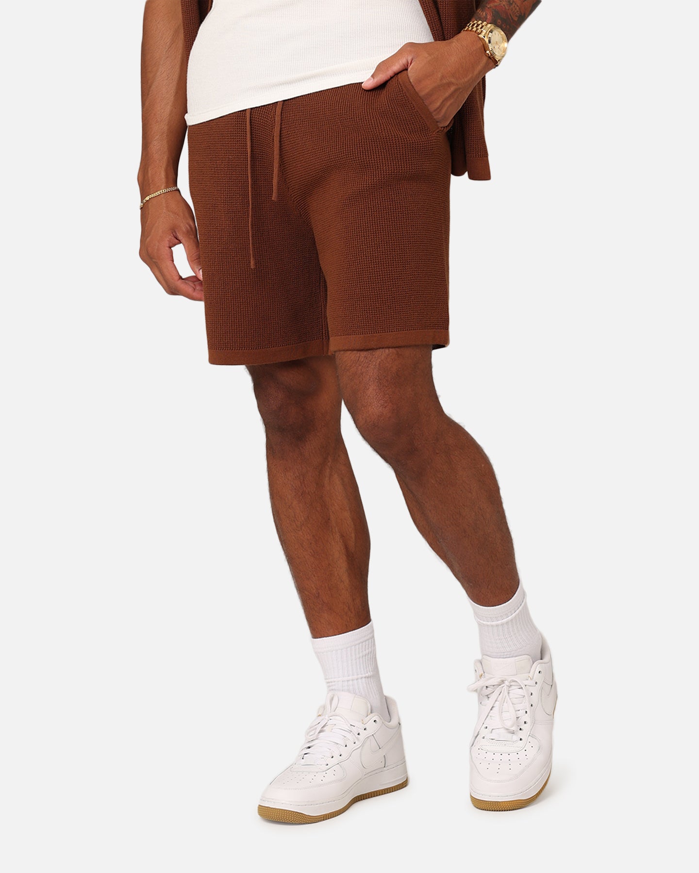 XXIII Zyair Knit Rib Shorts Brown、mySite、zt4zffjzw