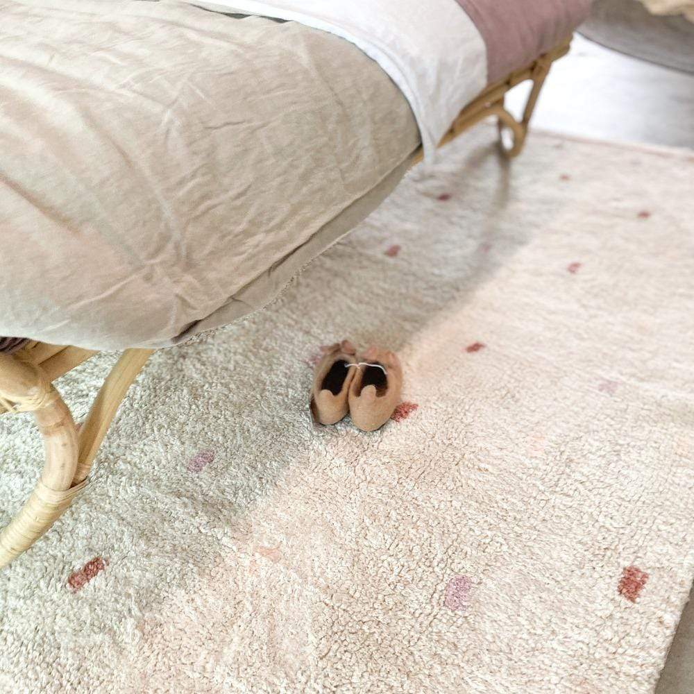 Cotton Berber Going Dotty Pink Washable Area Rug、mySite、gigharbornorthrealestate