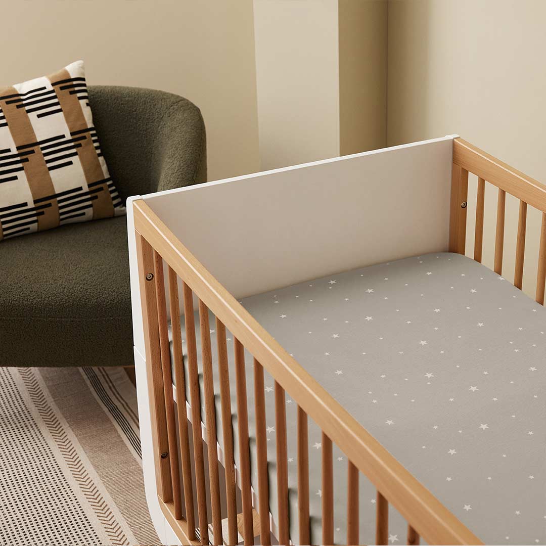  Snuz Twin Pack Cot Bed Sheets - Grey Star、mySite、merchandisen