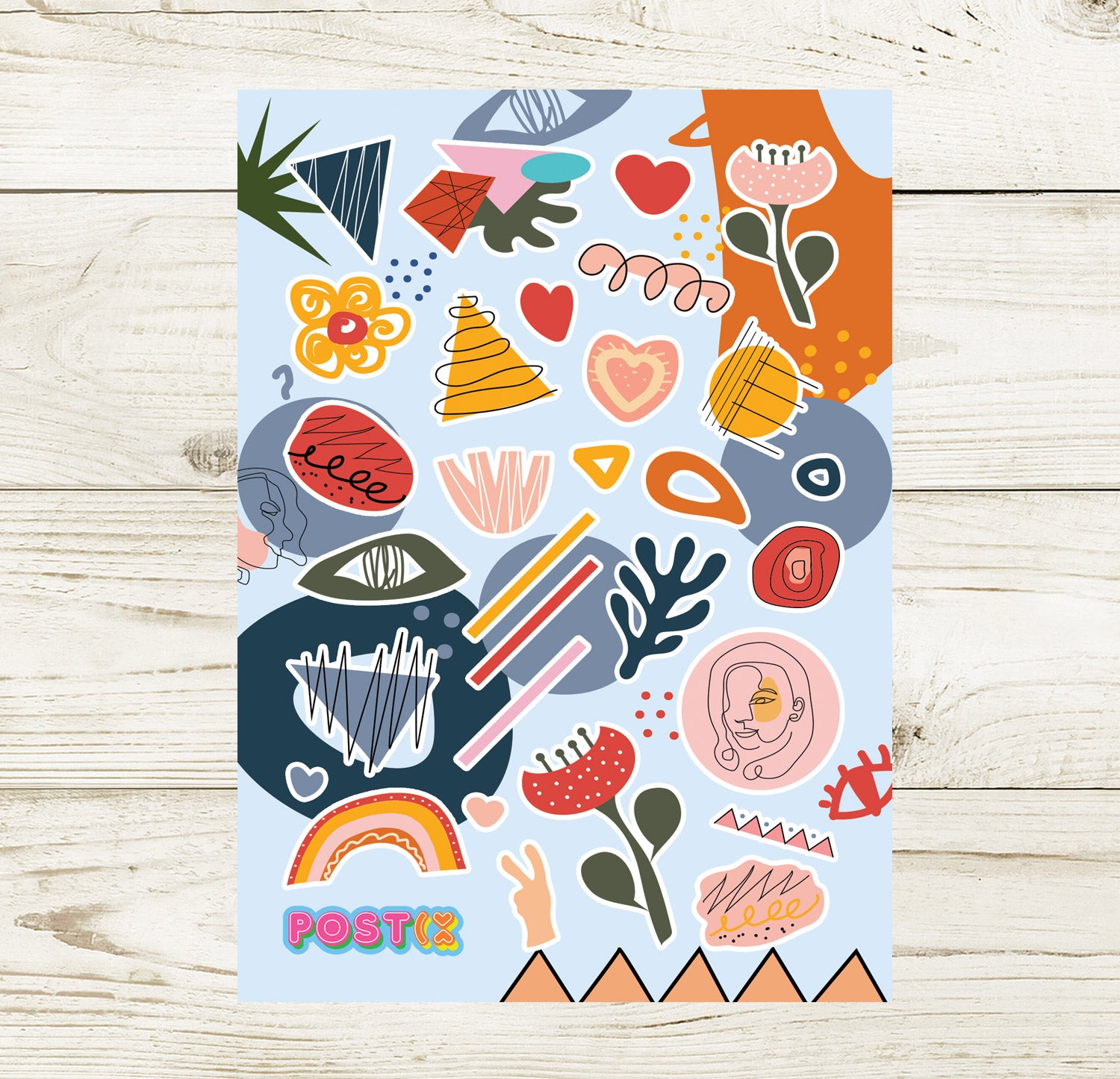  Abstract Art Sticker Sheet、mySite、ghnorth