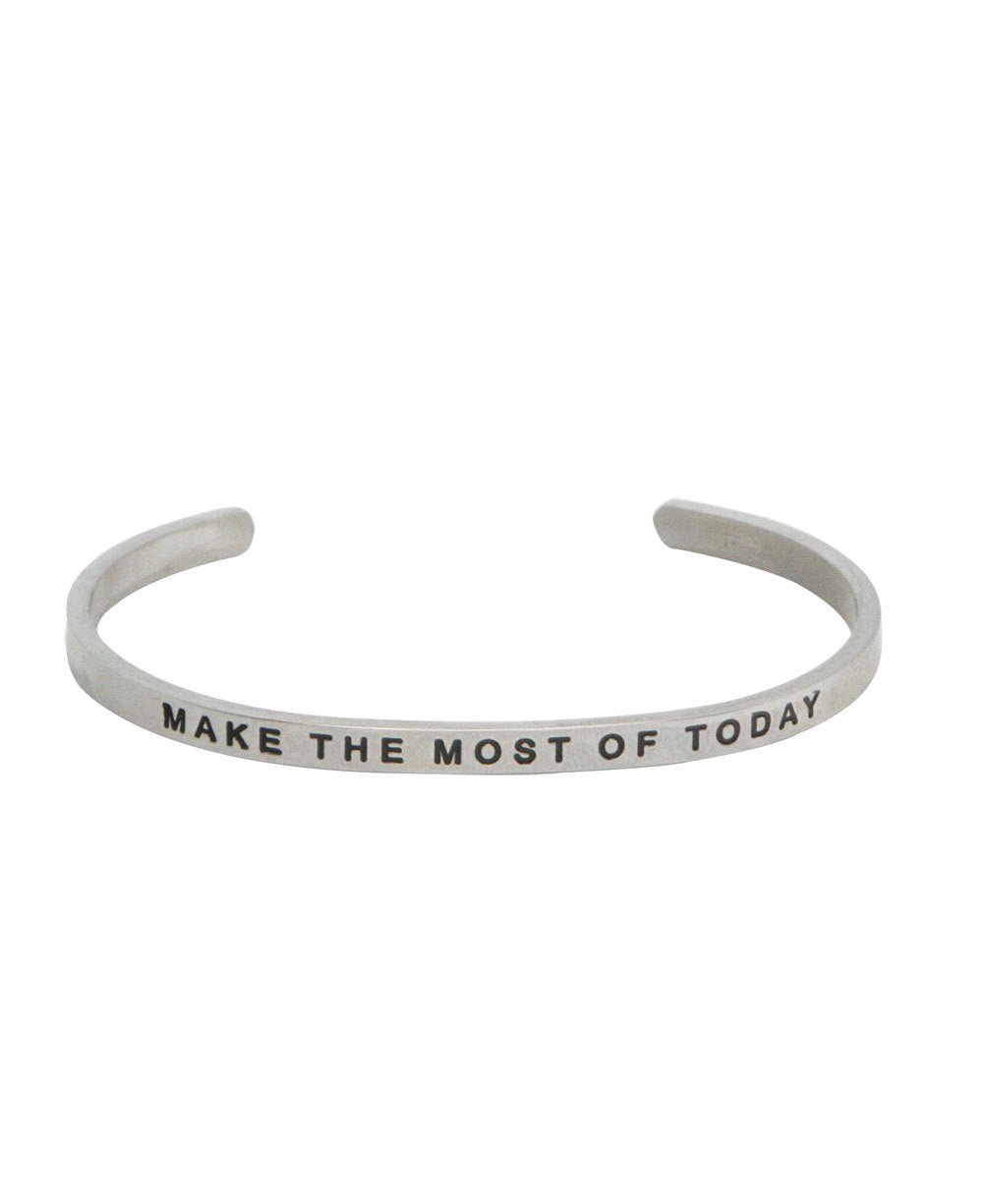 Make the Most of Today Inspirational Cuff Bracelet、mySite、topwebapps