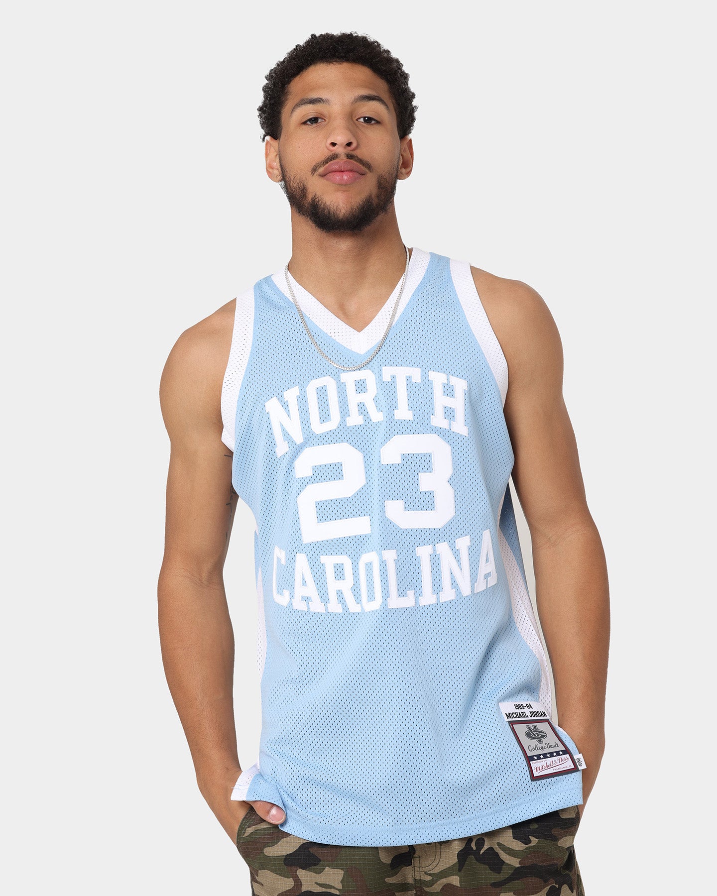 Mitchell & Ness Michael Jordan University of North Carolina Tar Heels '83-'84 Authentic Jersey Light Blue、mySite、zt4zffjzw