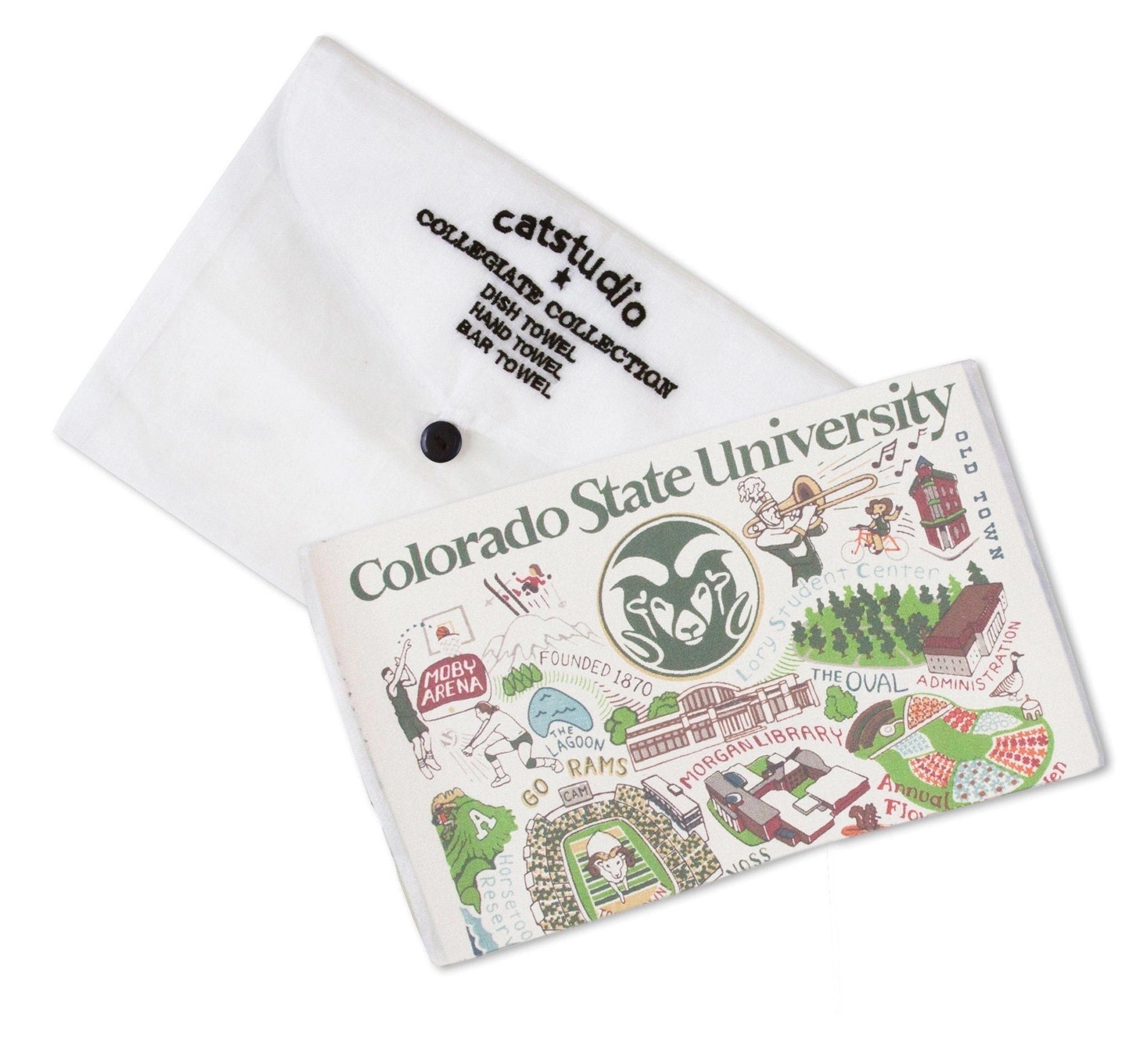 Colorado State University Collegiate Dish Towel、mySite、g9winljtr