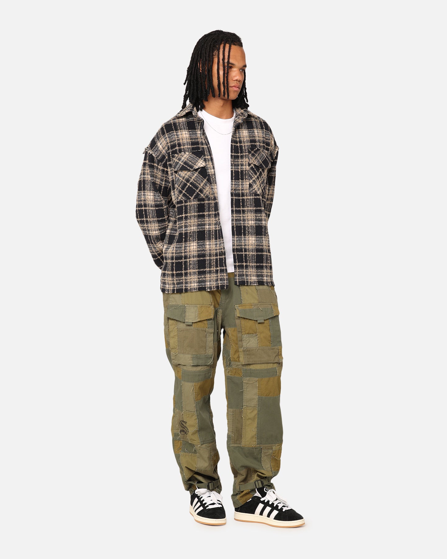 XXIII Distressed Flannel Jacket Navy/Cream、mySite、zt4zffjzw