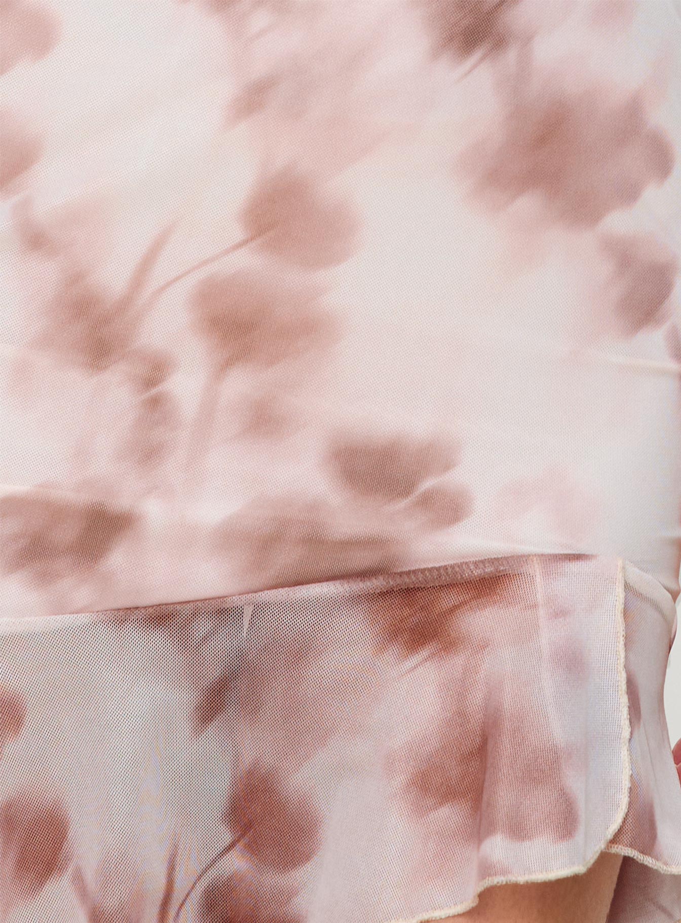 Molita Ruffle Hem Mini Dress Cream、mySite、solidvoid