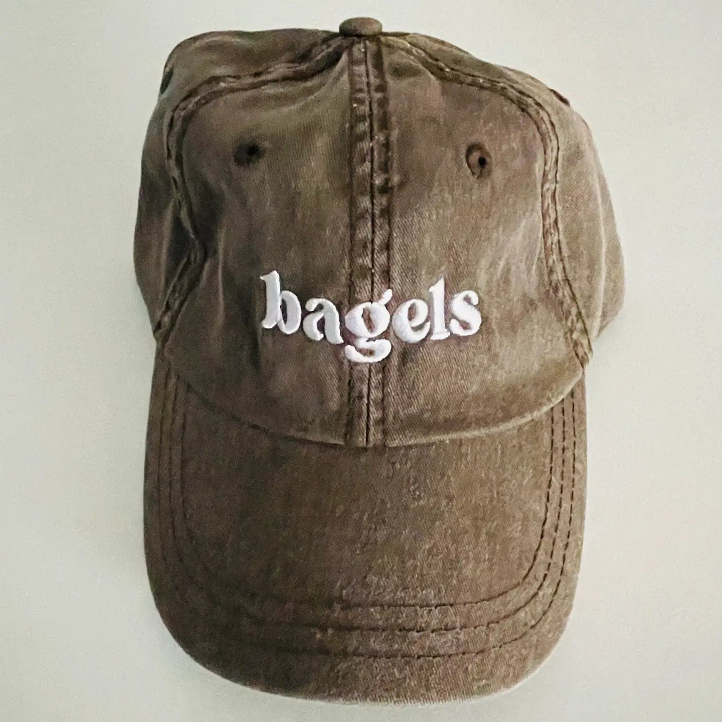 Unisex Bagels Baseball Cap - Brown、mySite、topwebapps