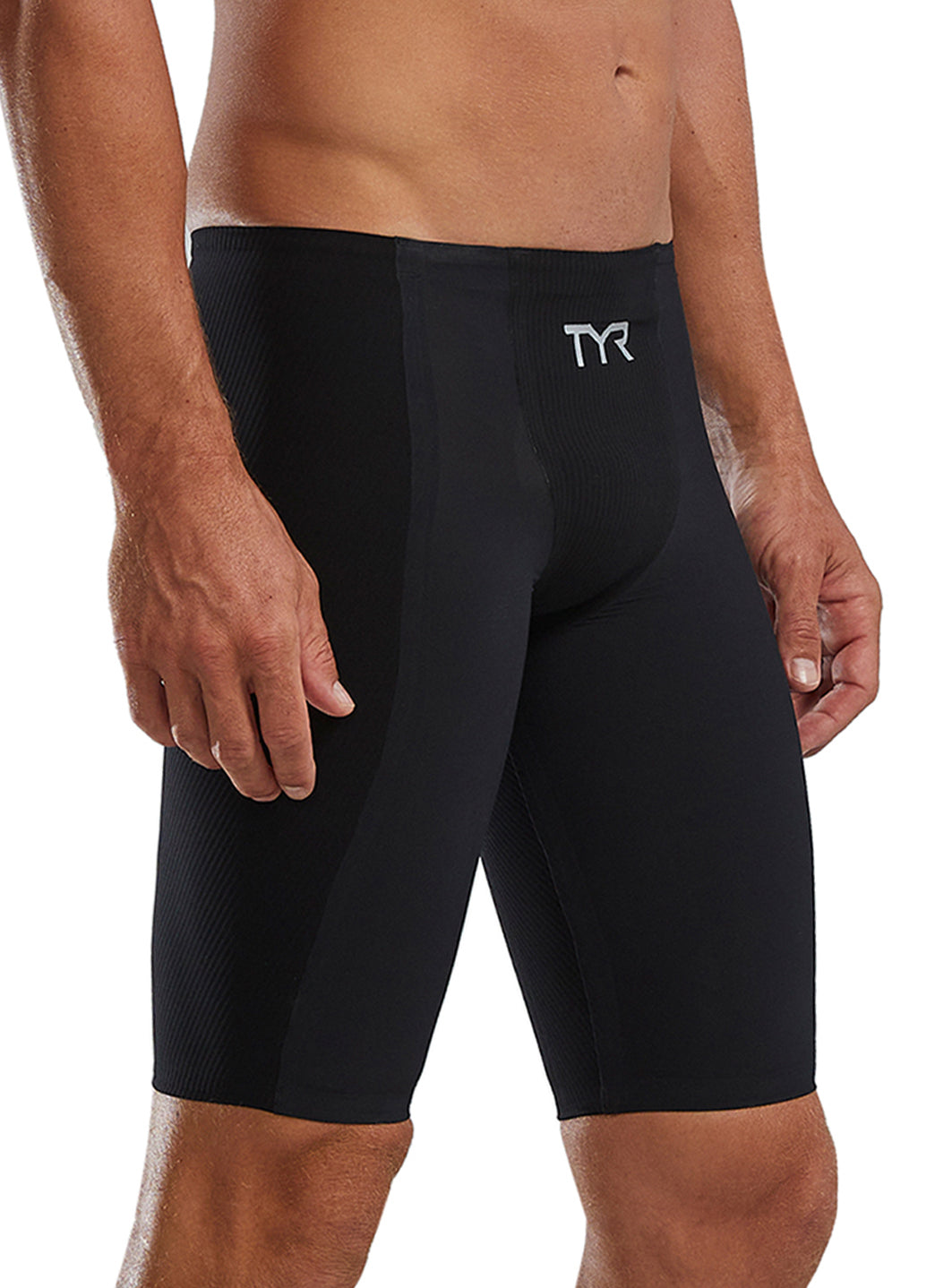 TYR Men's Solid Shockwave High Waist Jammer Tech Suit Swimsuit、mySite、noshort