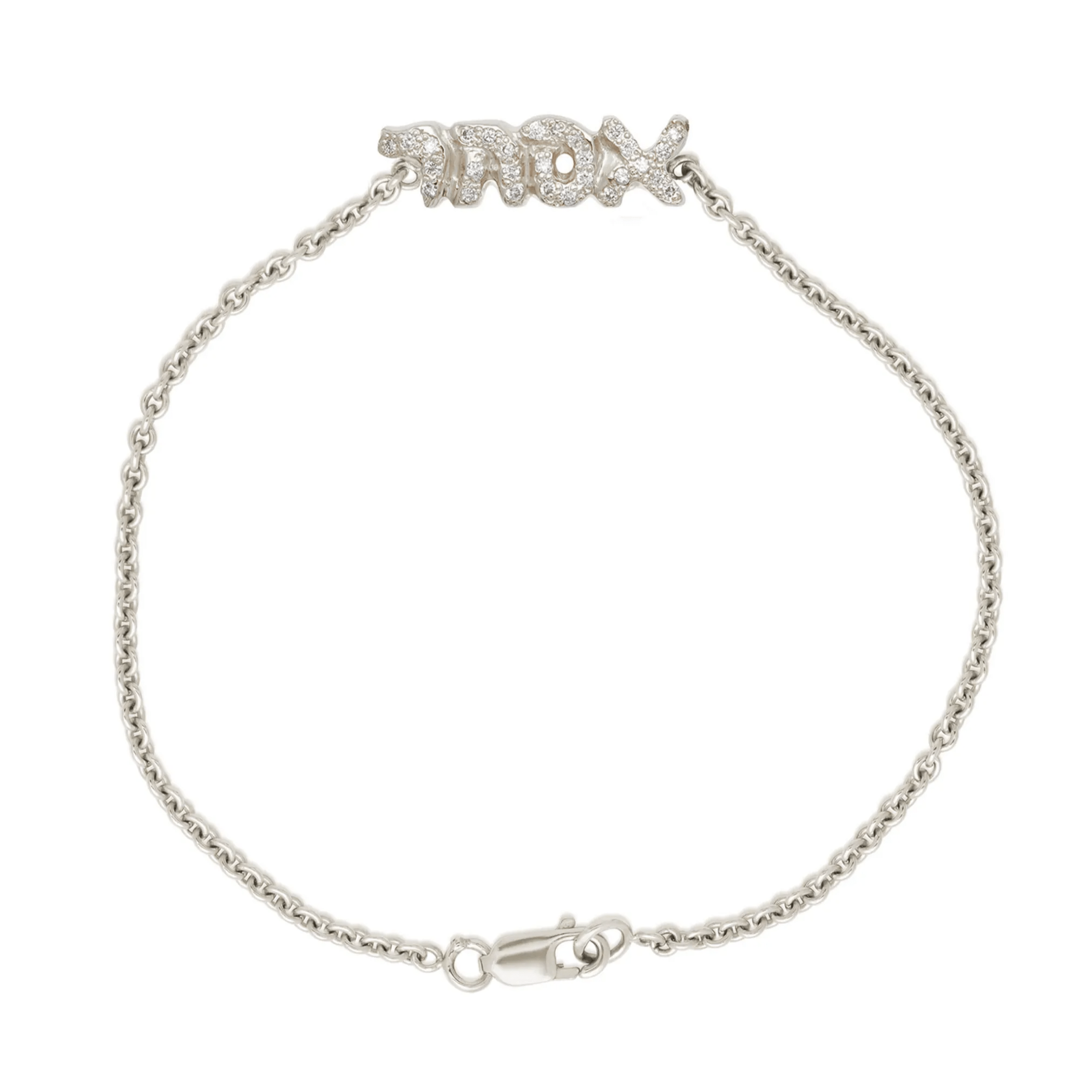 Diamond Hebrew Name Bracelet by Elisa Solomon - Platinum or 14k Yellow, White or Rose Gold、mySite、topwebapps