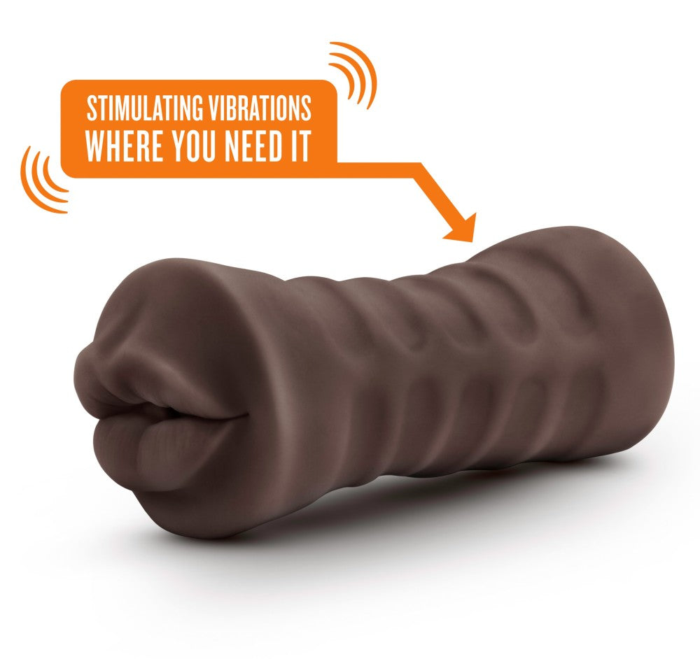 Hot Chocolate By Blush® | Renee Realistic Chocolate Vibrating Body Part Mouth Masturbator、mySite、bottomscart