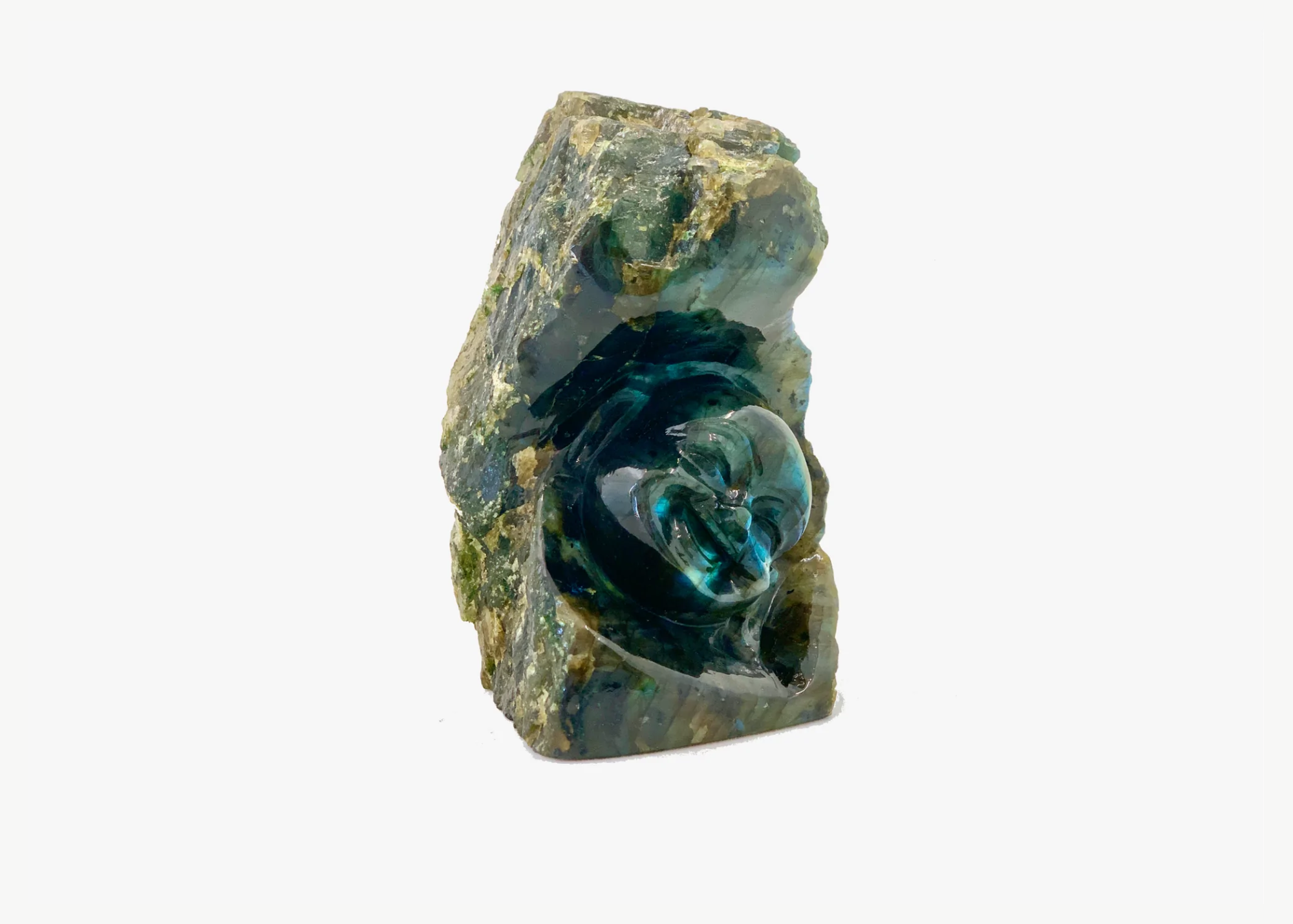 Happy Buddha - Raw Labradorite (Small, 13cm)、mySite、topwebapps