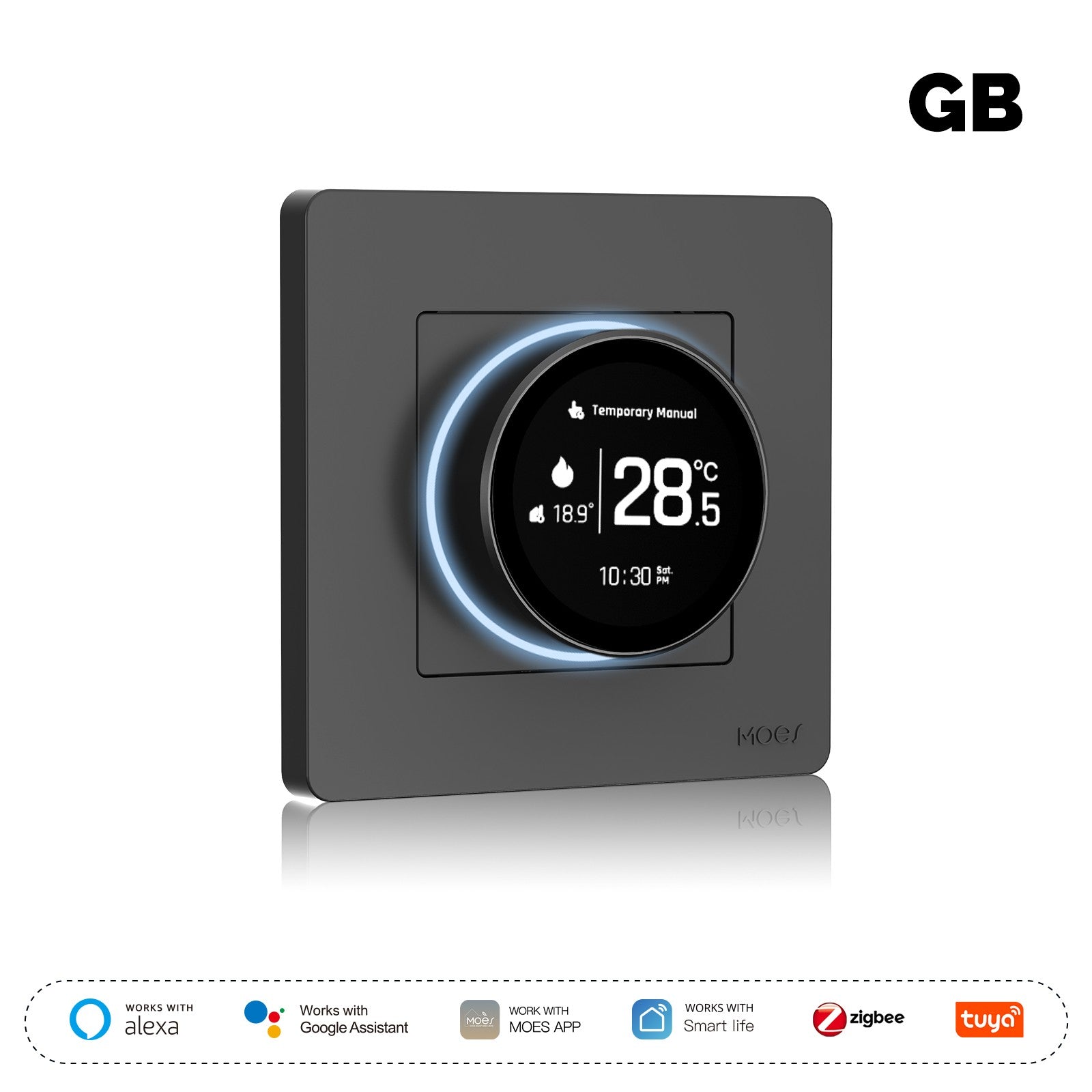 ZigBee Star Ring Smart Thermostat Temperature Controller Water Boiler Electric Heating、mySite、fannypackpong