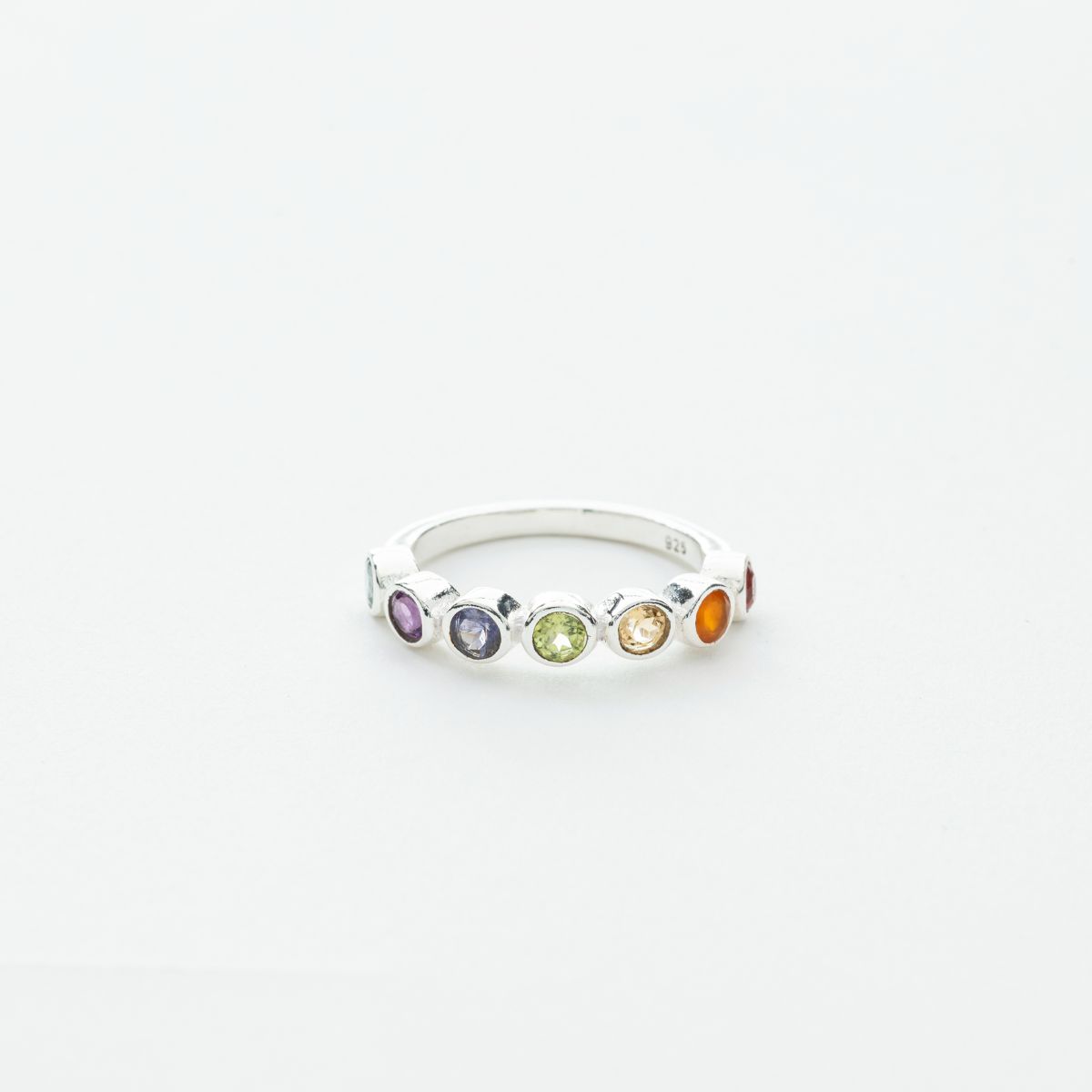 7 Stone Chakra Ring in Silver、mySite、topwebapps