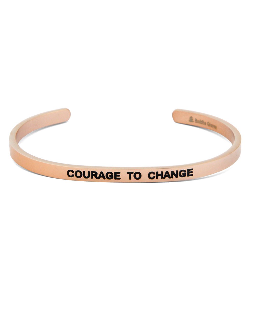 Courage to Change Inspirational Cuff Bracelet、mySite、topwebapps