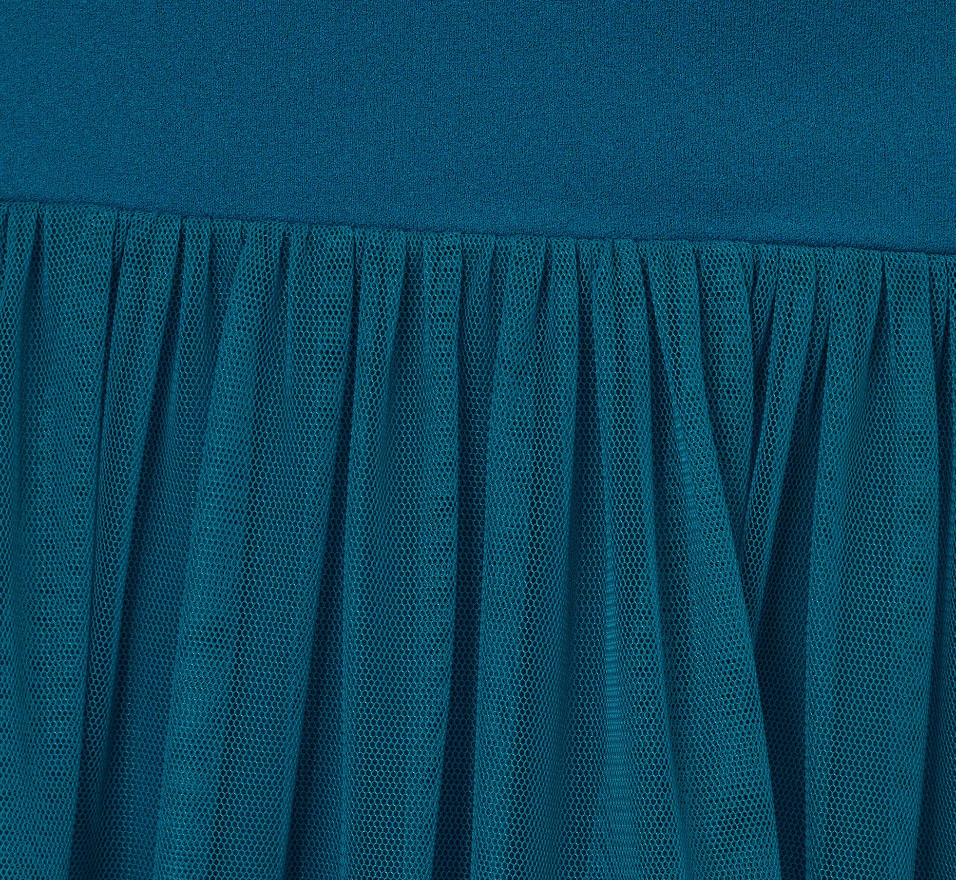 Knit And Mesh Tiered Midi Halter Dress In Peacock、mySite、solidvoid