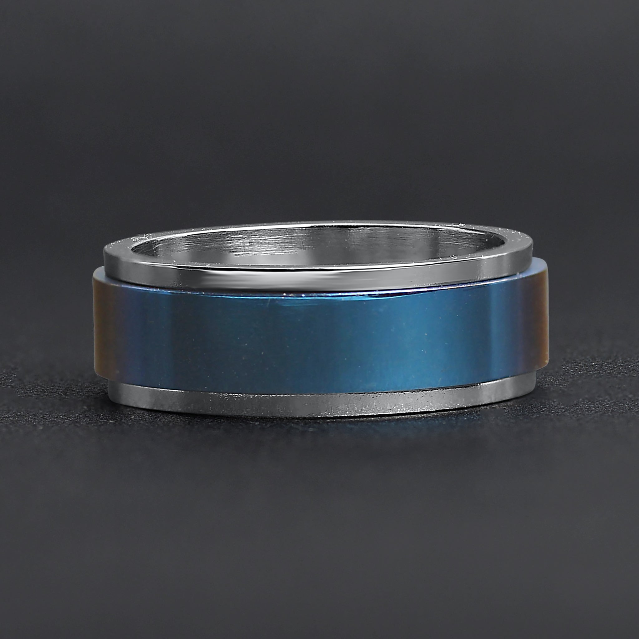 Blue Center Stainless Steel Spinner Ring / SRJ0038、mySite、dreamappss