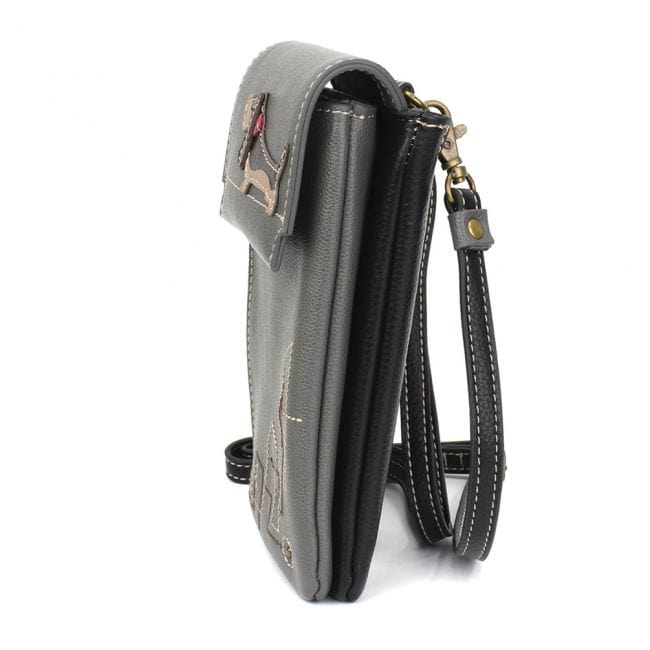 Dachshund CRISS Cellphone Crossbody Bag-Gray, Vegan by Chala、mySite、g9winljtr