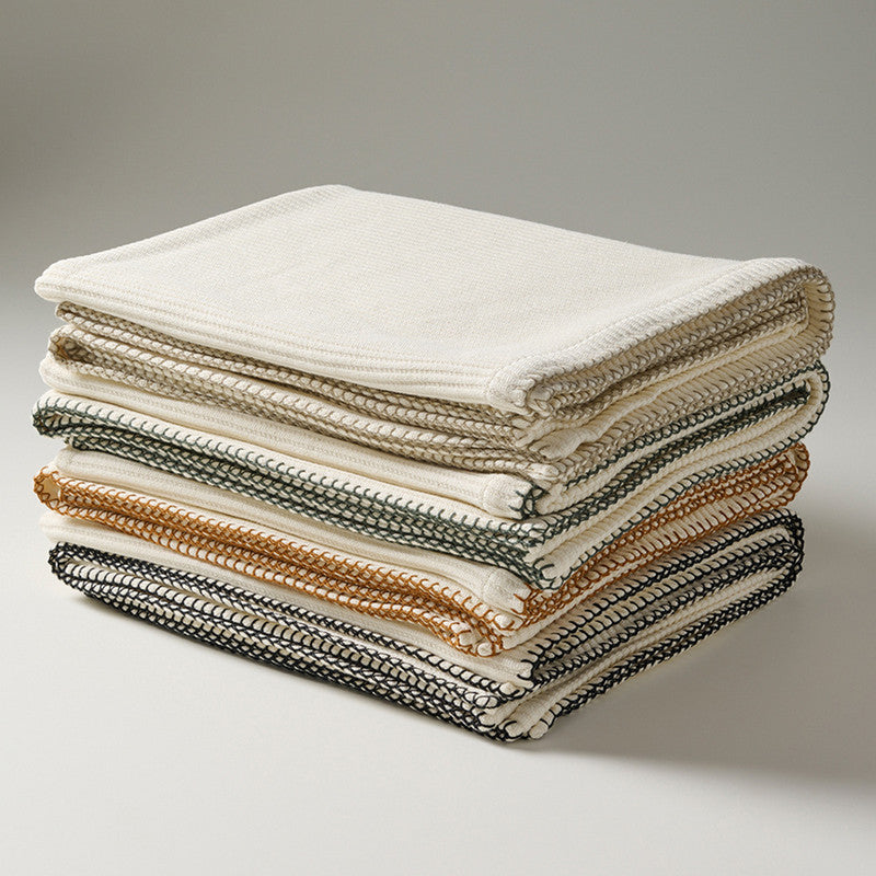 Cotton Bamboo Throw | Cord Rib | Cream Whip | Cinnamon、mySite、camillekostekn