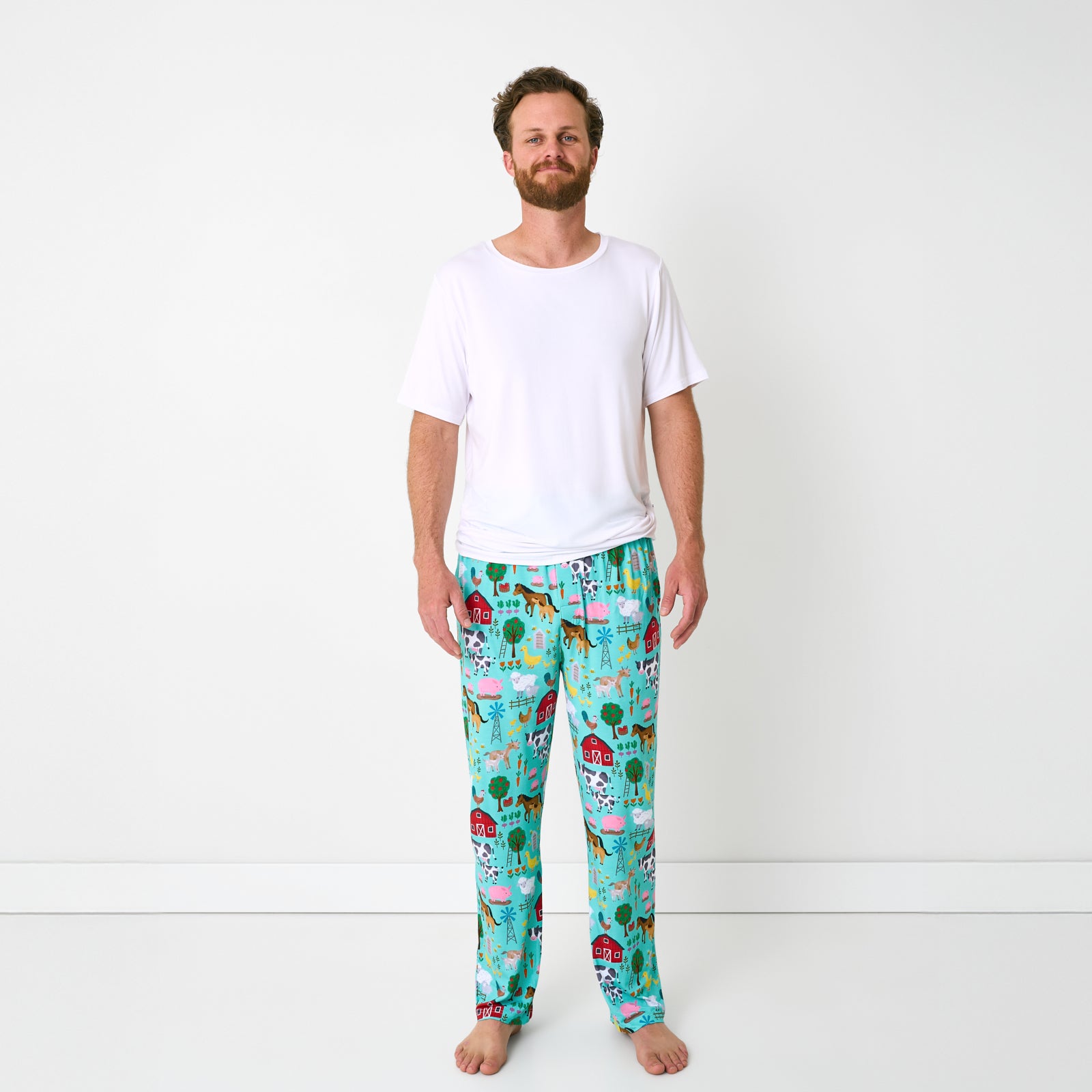 Blue Farm Fam Men's Pajama Pants、mySite、g9winljtr