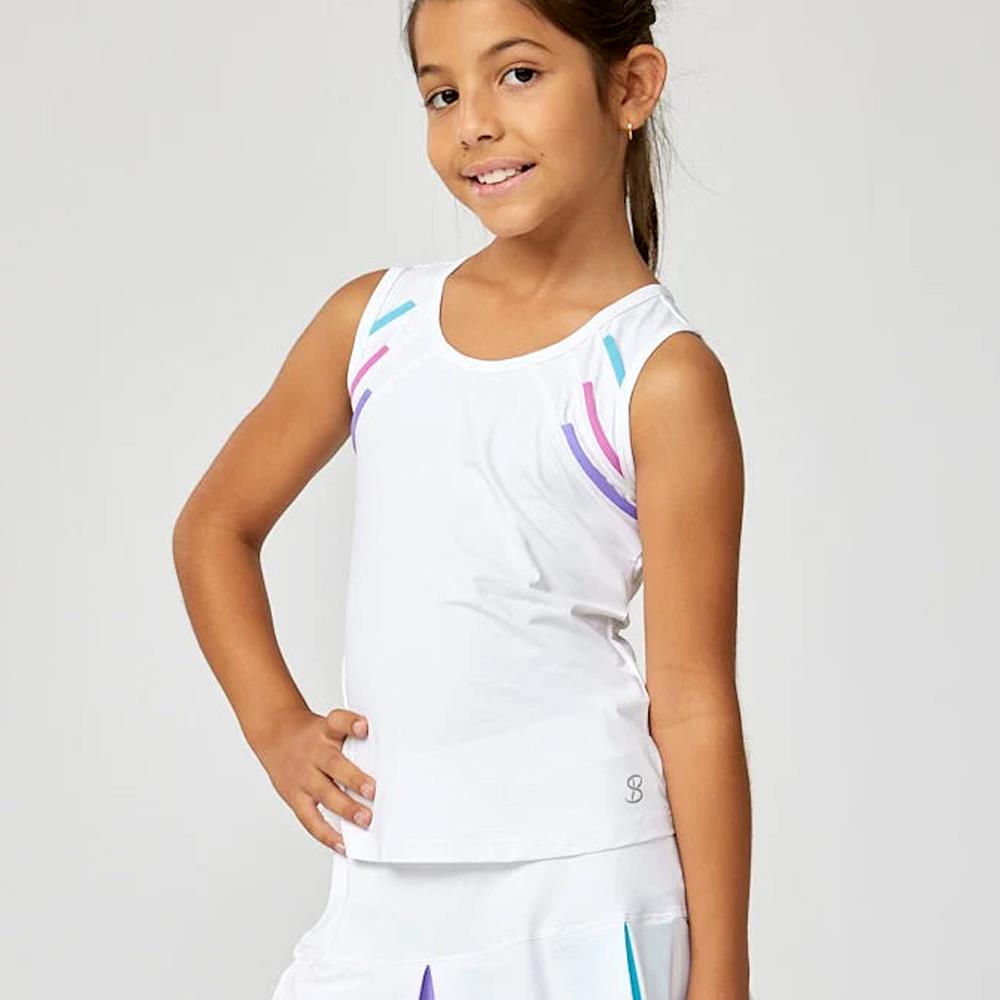 Sofibella Girls Spectrum Tank - White、mySite、neckold