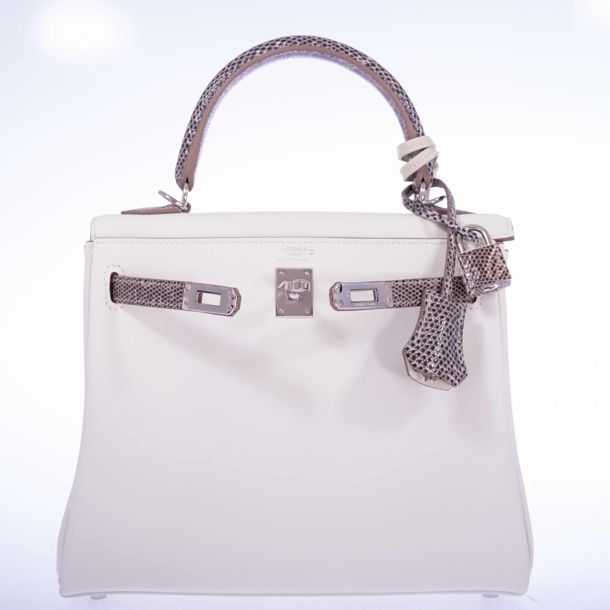 Hermès Kelly 25 Retourne Touch Mushroom Swift and Ombré Salvatore Lizard Palladium Hardware、mySite、garminoutage.com