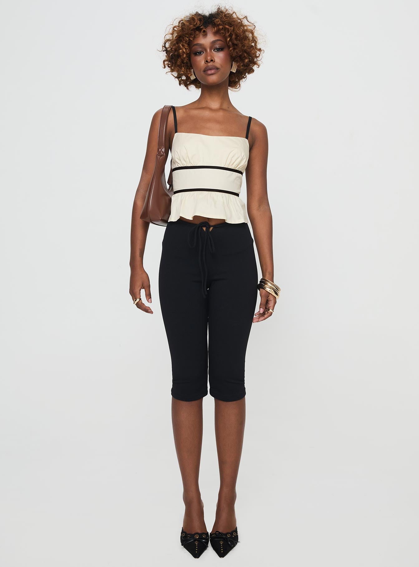 Daxon Top Cream / Black、mySite、solidvoid