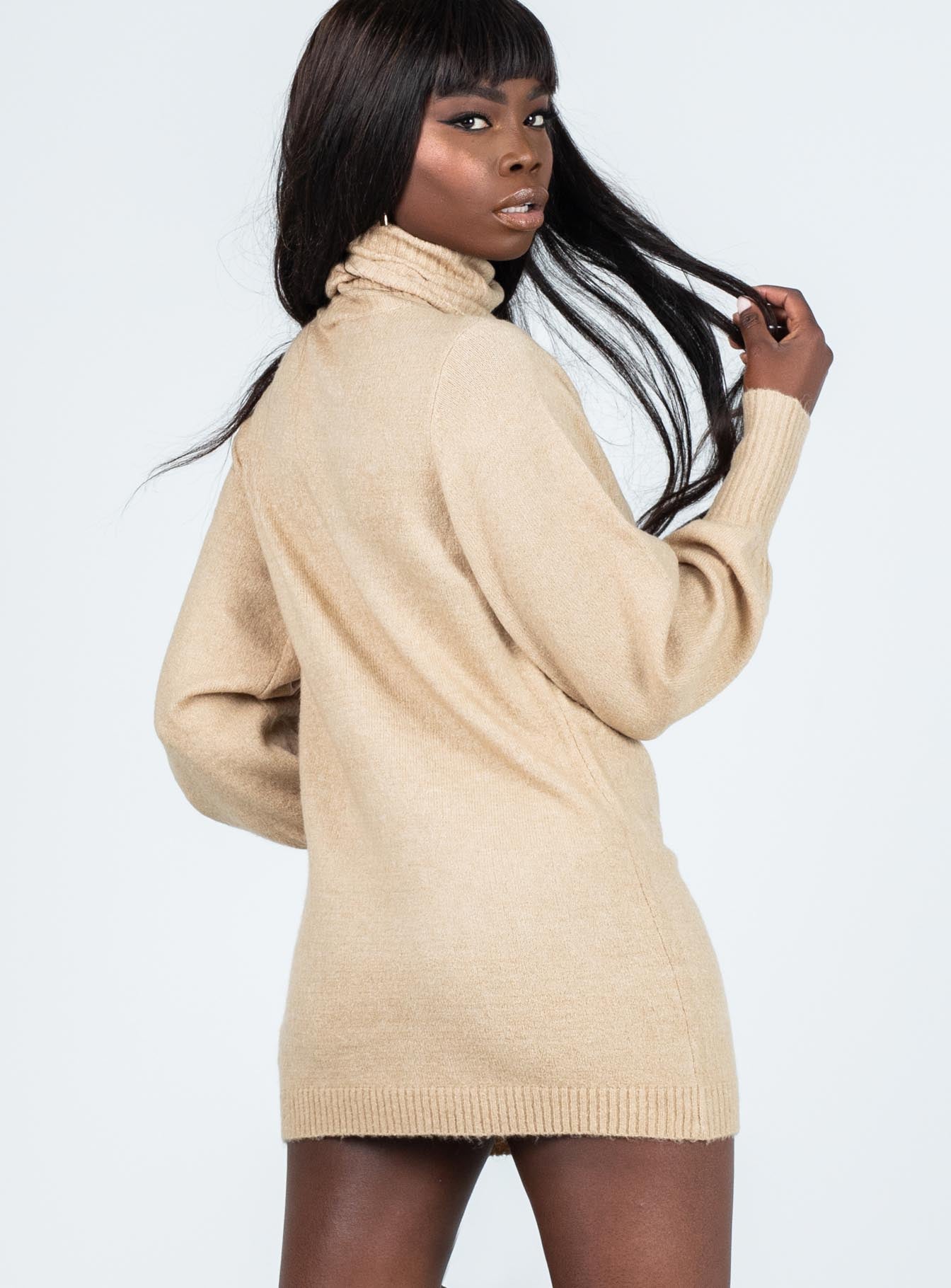 Zahara Mini Dress Beige Petite、mySite、solidvoid