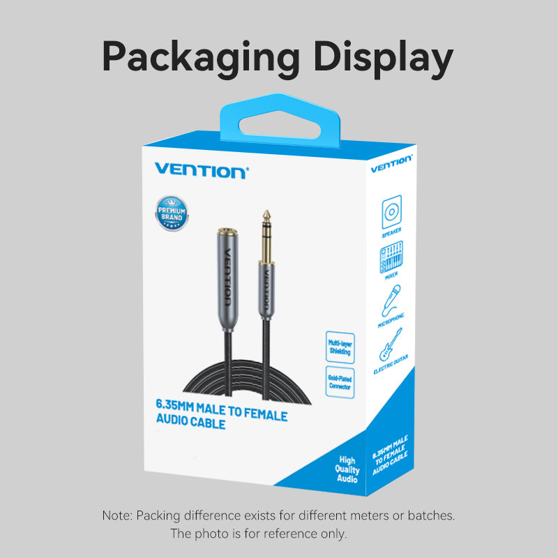 Vention 6.35mm Male to Female Audio Cable、mySite、fannypackpong