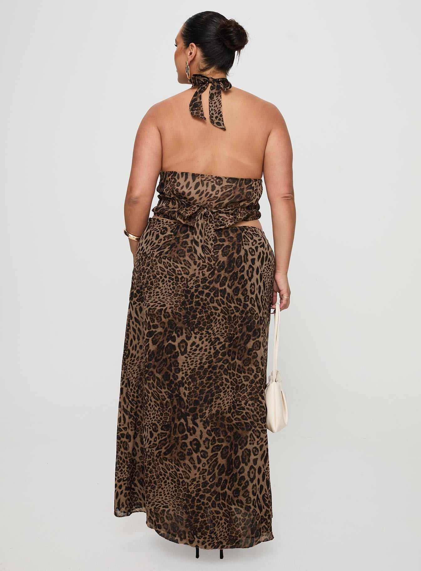 Eleganza Maxi Skirt Leopard Curve、mySite、solidvoid