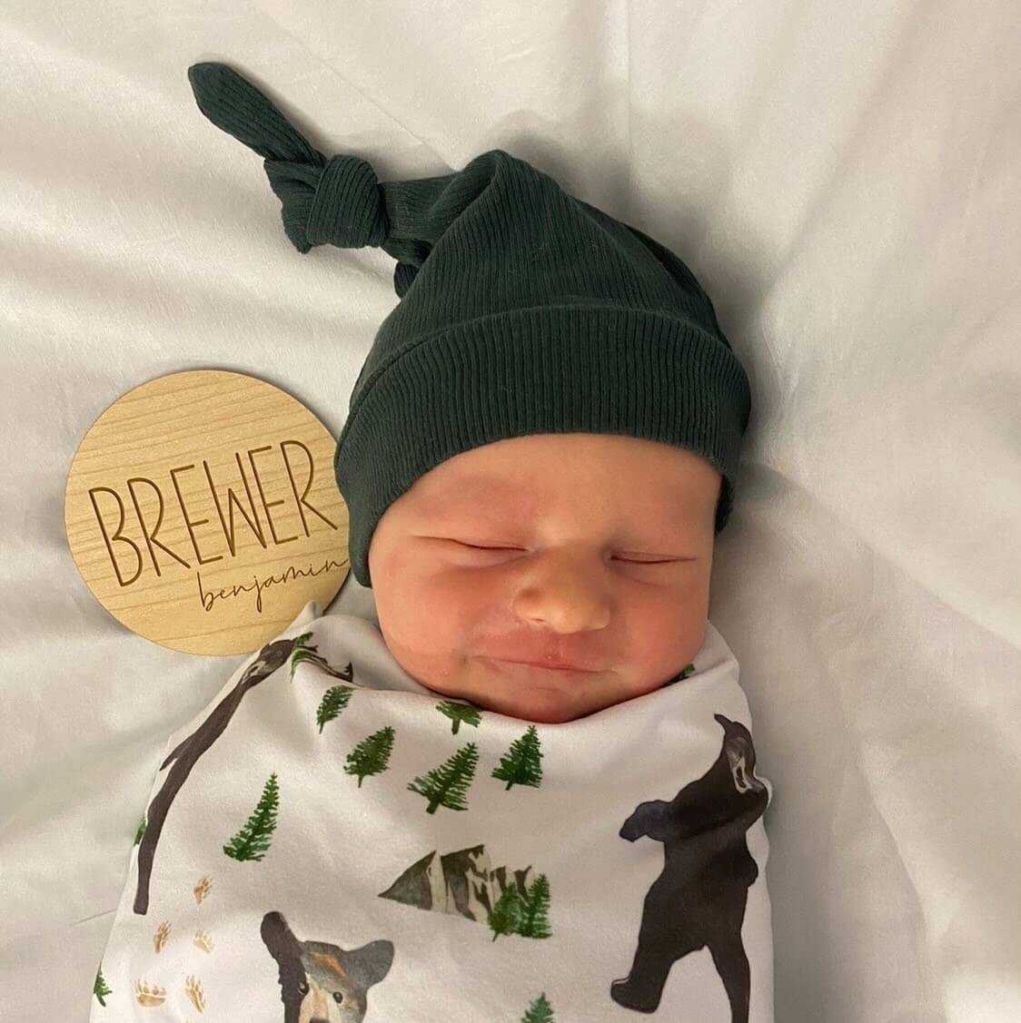  Forest Green Ribbed Bamboo Knotted Hat、mySite、layawaytickets