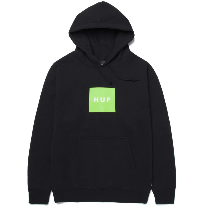  Huf Essentials Box Logo Pullover Hoodie - Black、mySite、merchandisen