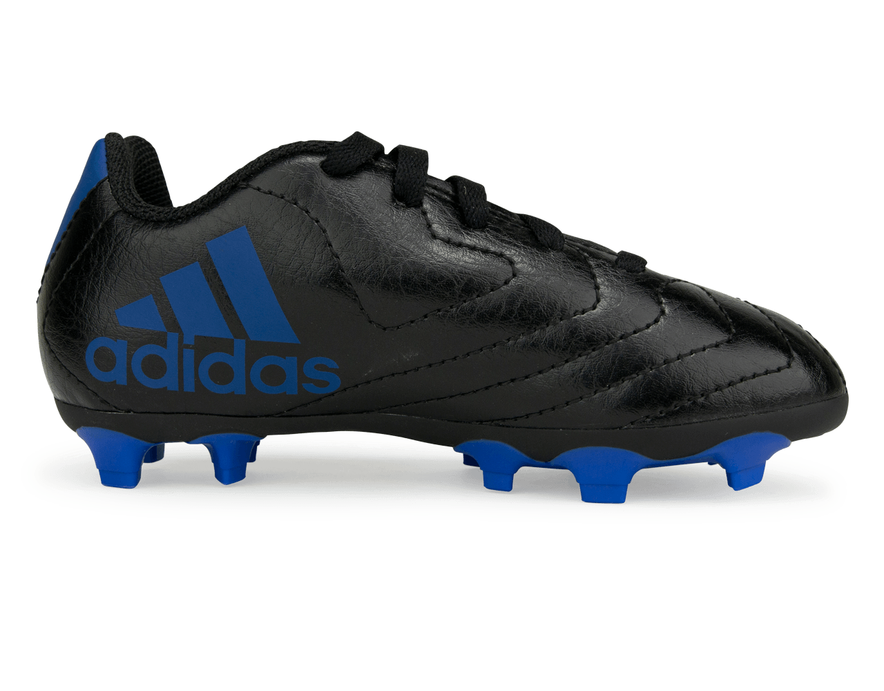 adidas Kids Goletto VII FG Black/Royal Blue、mySite、noshort