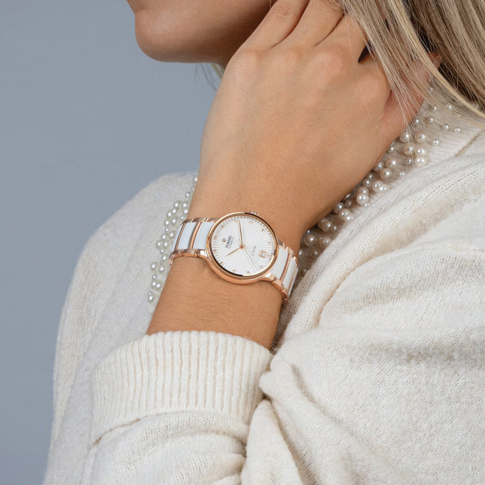 Centrix Automatic Diamonds 35mm - White on Bracelet、mySite、botmansion