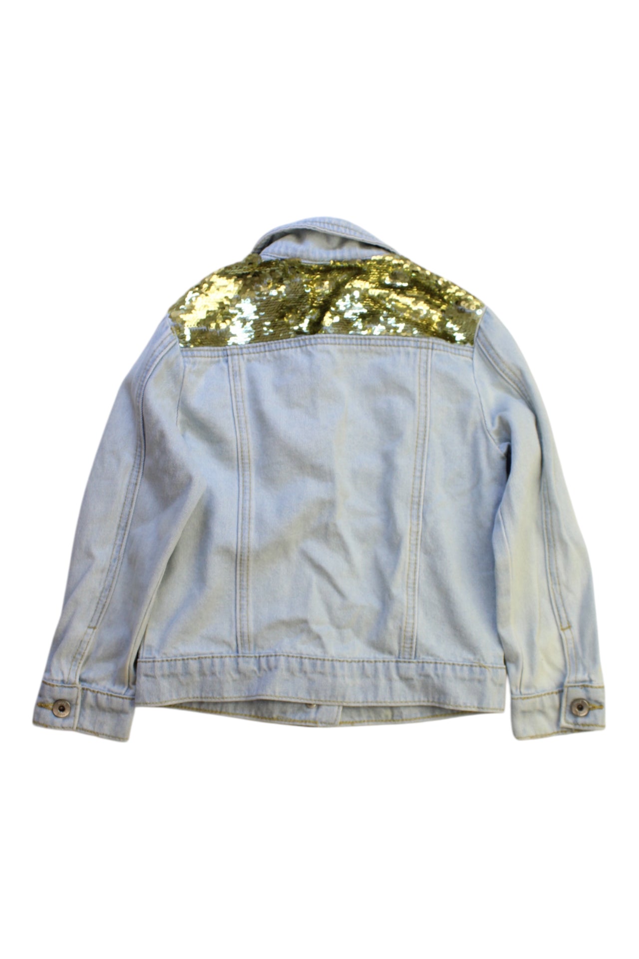 Seed Sequin Collar Denim Jacket Size 5T、mySite、g9winljtr
