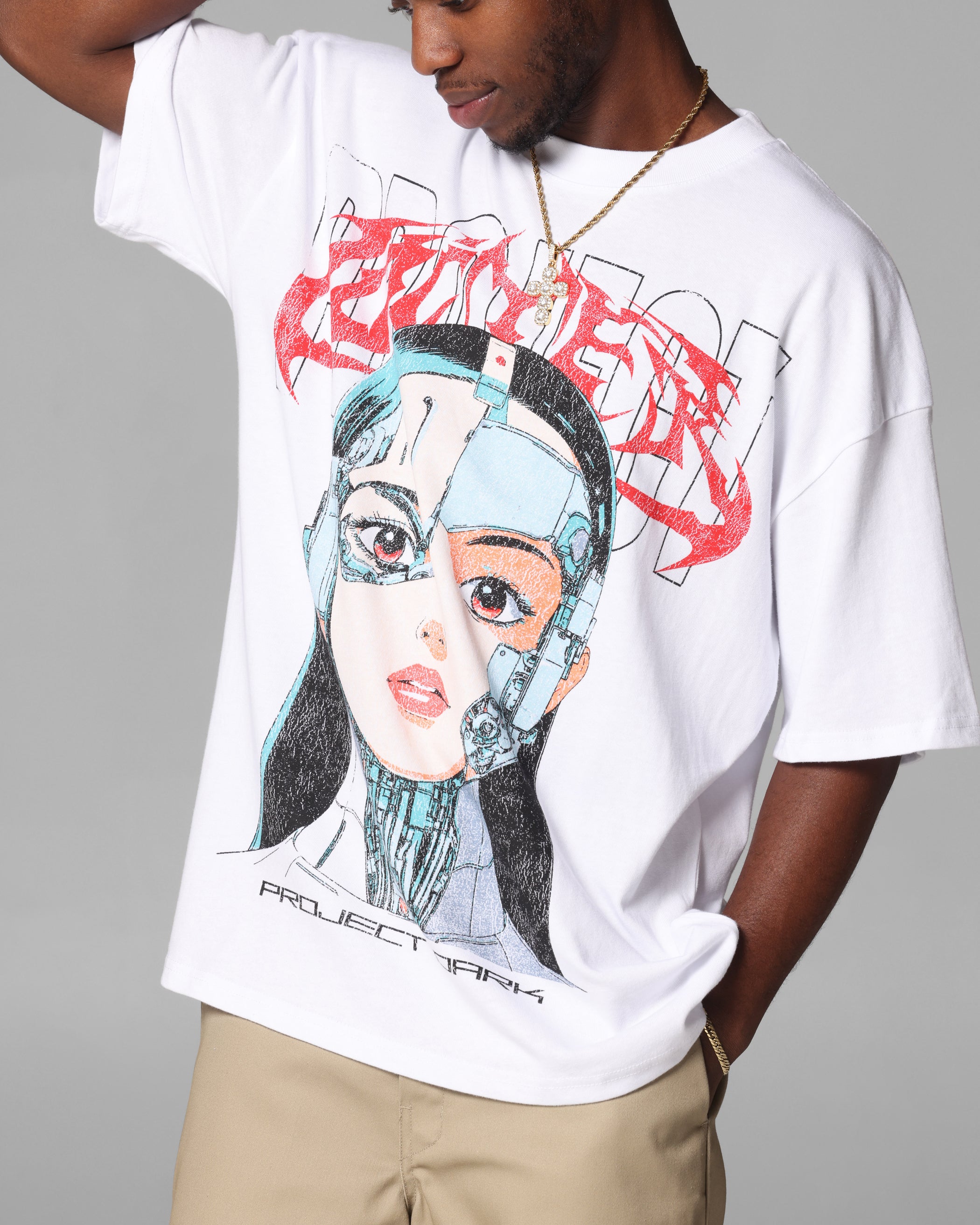 Loiter Cyber Geisha Vintage T-Shirt White、mySite、zt4zffjzw