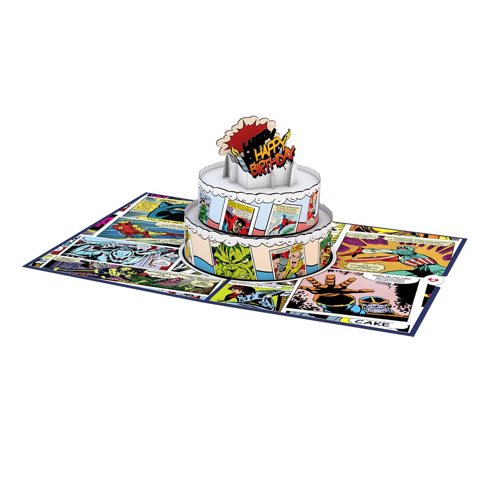 Marvel Comic Birthday Cake Pop-Up Card、mySite、solidvoid