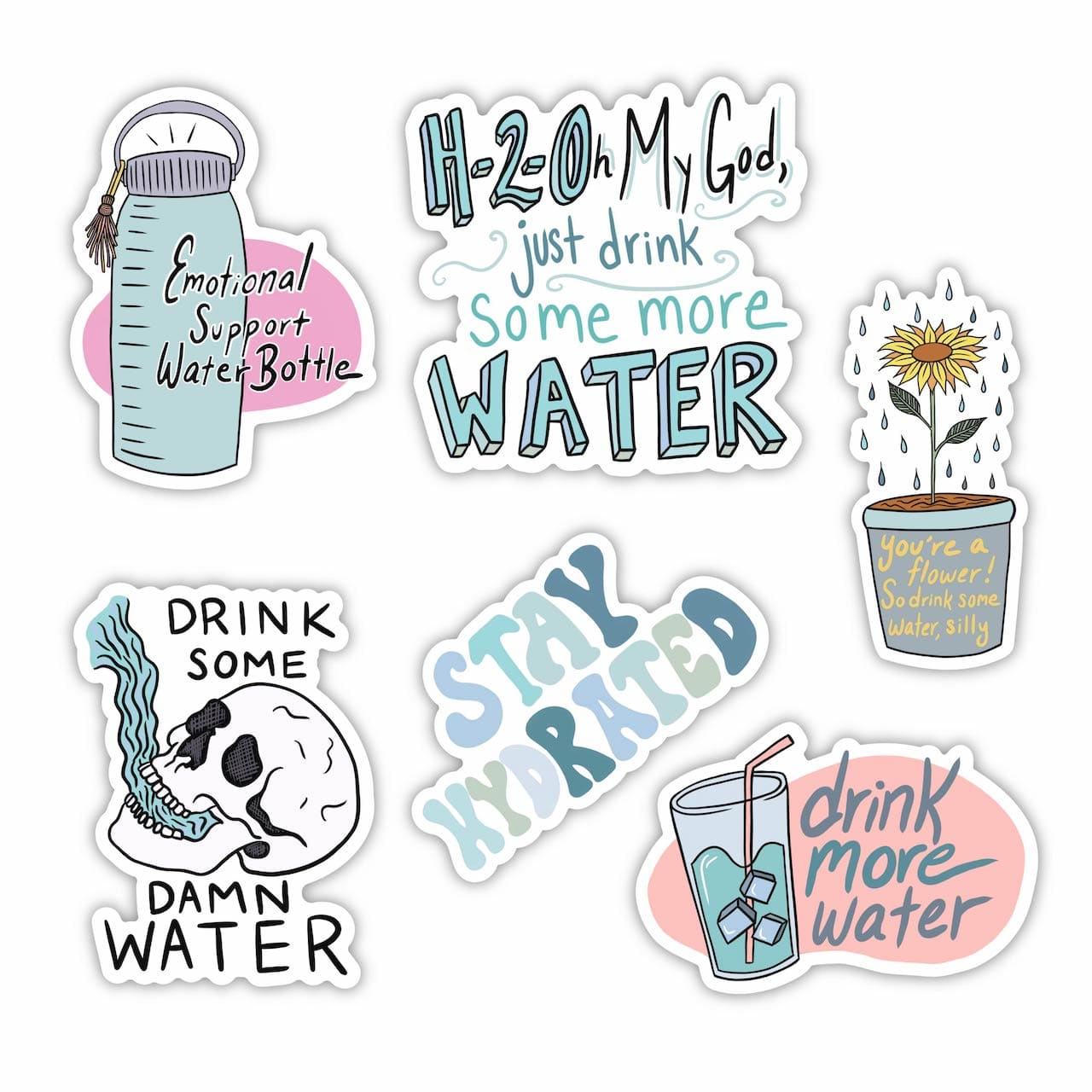  Hydrate Sticker 6 Pack、mySite、elrpsem3k