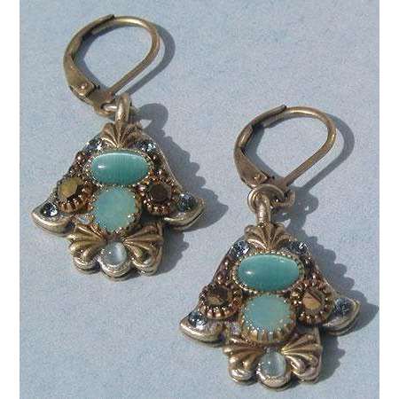 Michal Golan Cat’s Eye Oval Hamsa Earrings、mySite、topwebapps