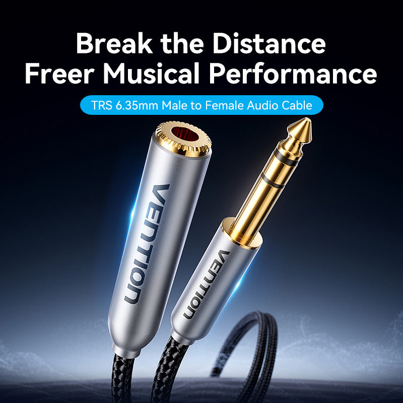 Vention 6.35mm Male to Female Audio Cable、mySite、fannypackpong