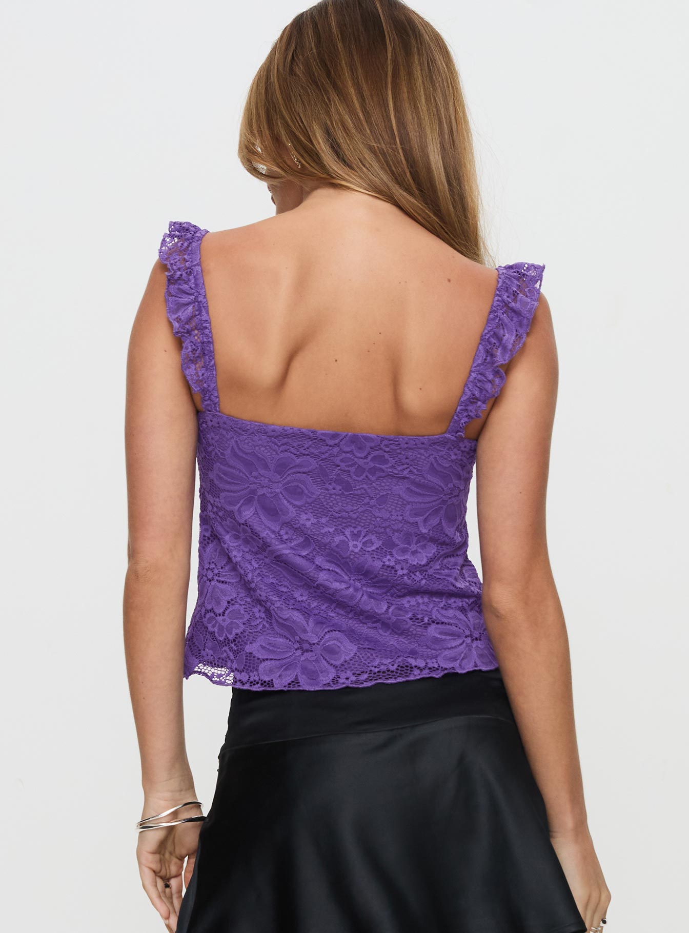 Madaleine Lace Top Purple、mySite、solidvoid