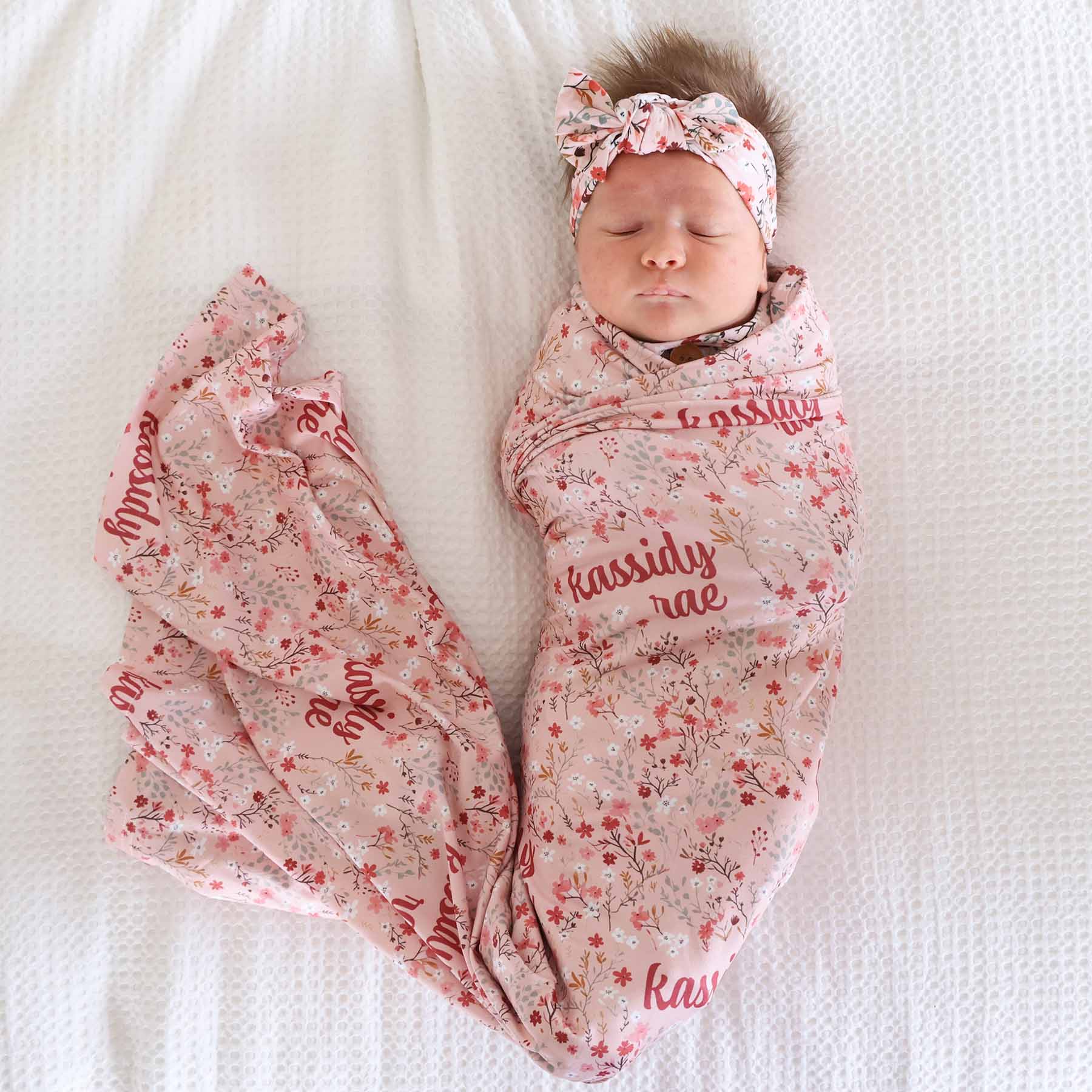  Autumn Blooms Personalized Swaddle Blanket、mySite、layawaytickets