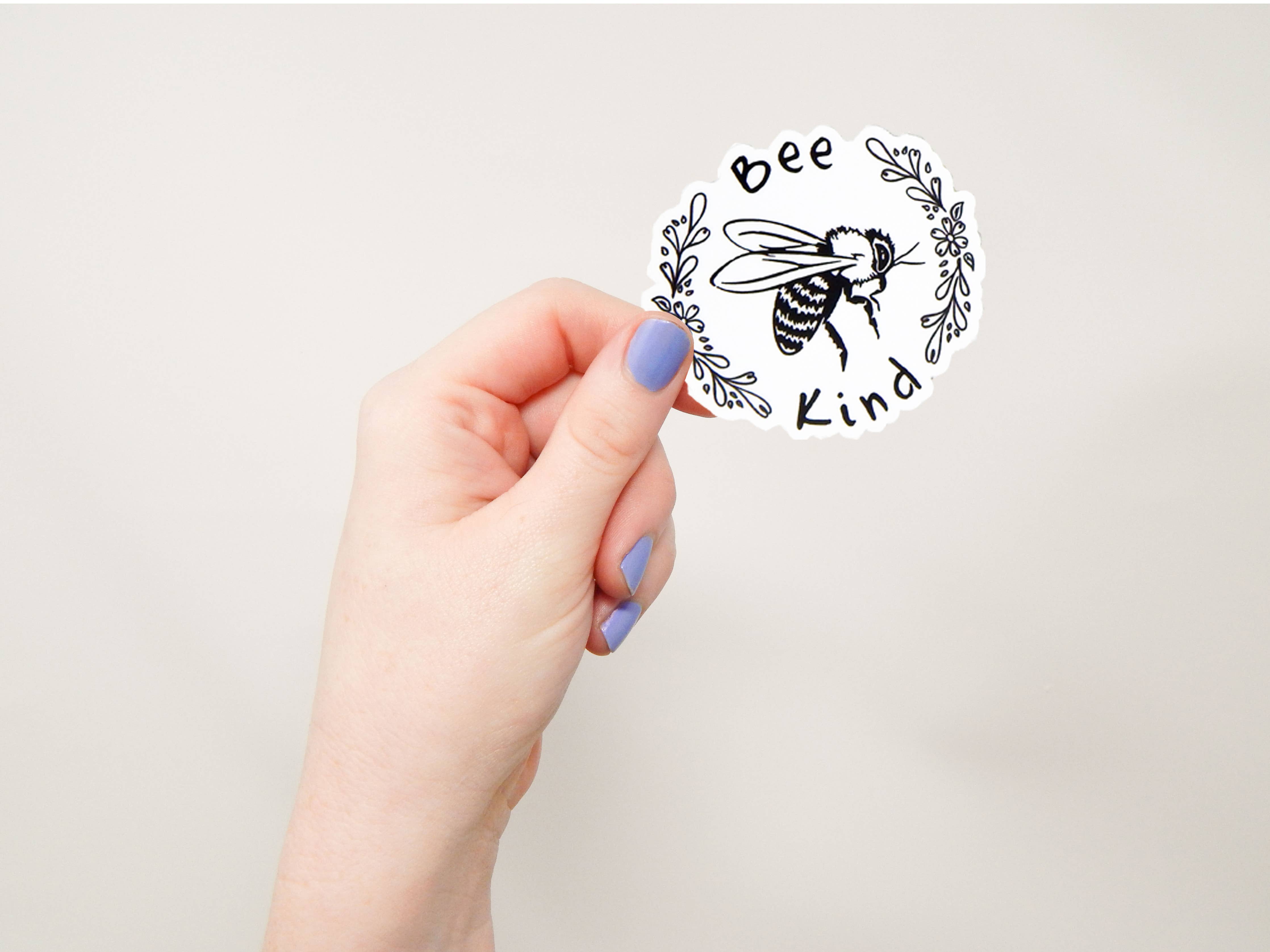 Honey Bee-Bee Kind Floral Vinyl Decal、mySite、g9winljtr